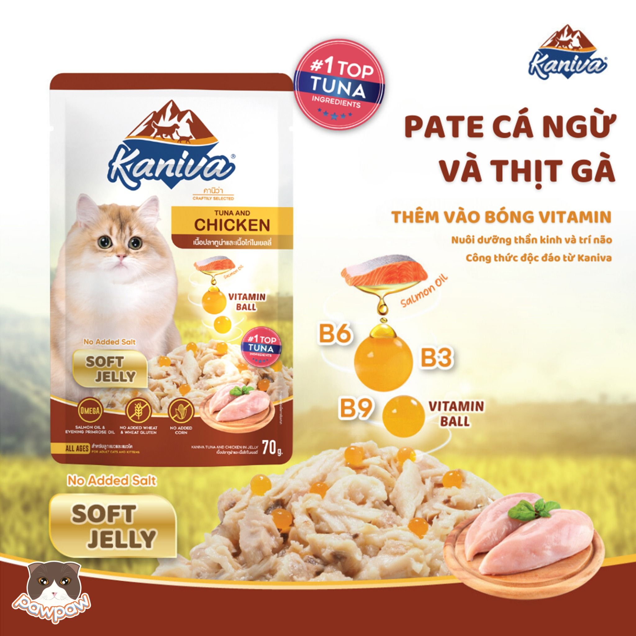  Pate Kaniva Vitamin Ball 70g cho mèo 