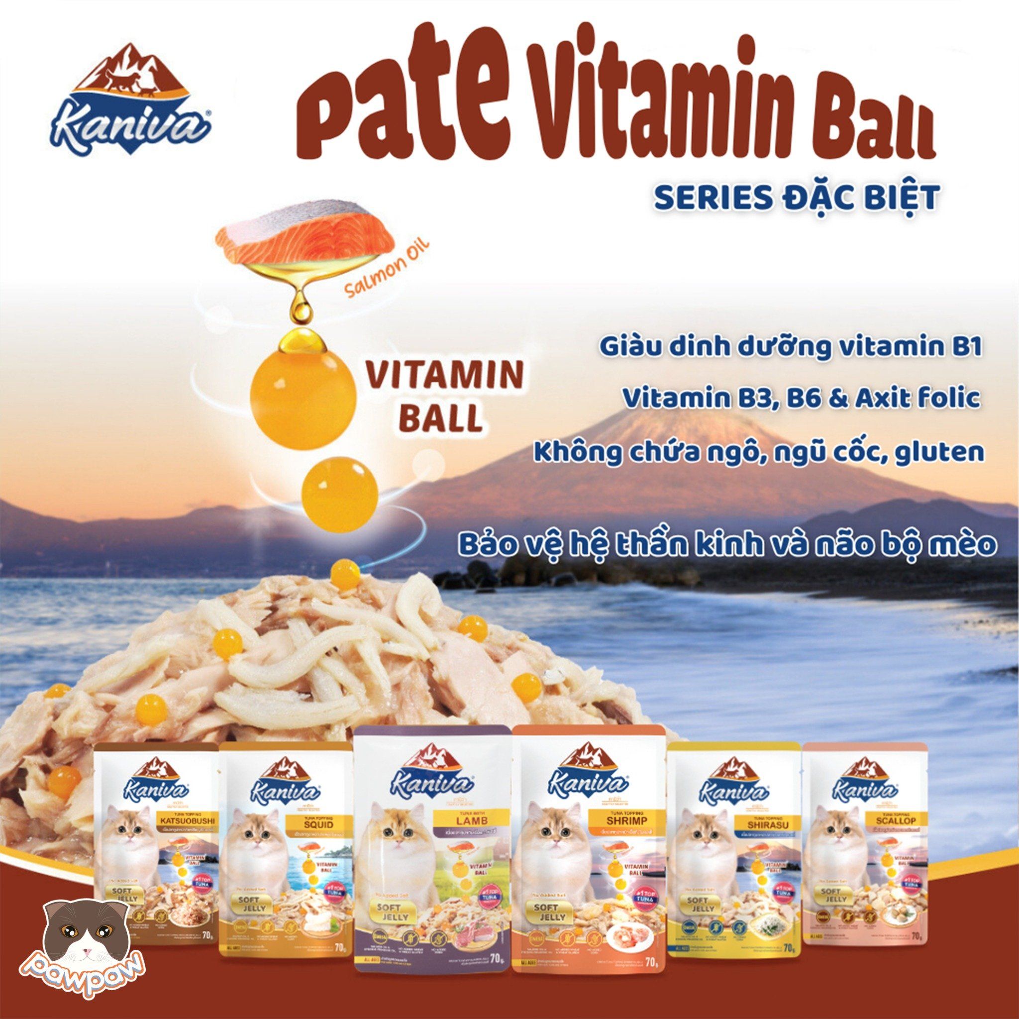 Pate Kaniva Vitamin Ball 70g cho mèo