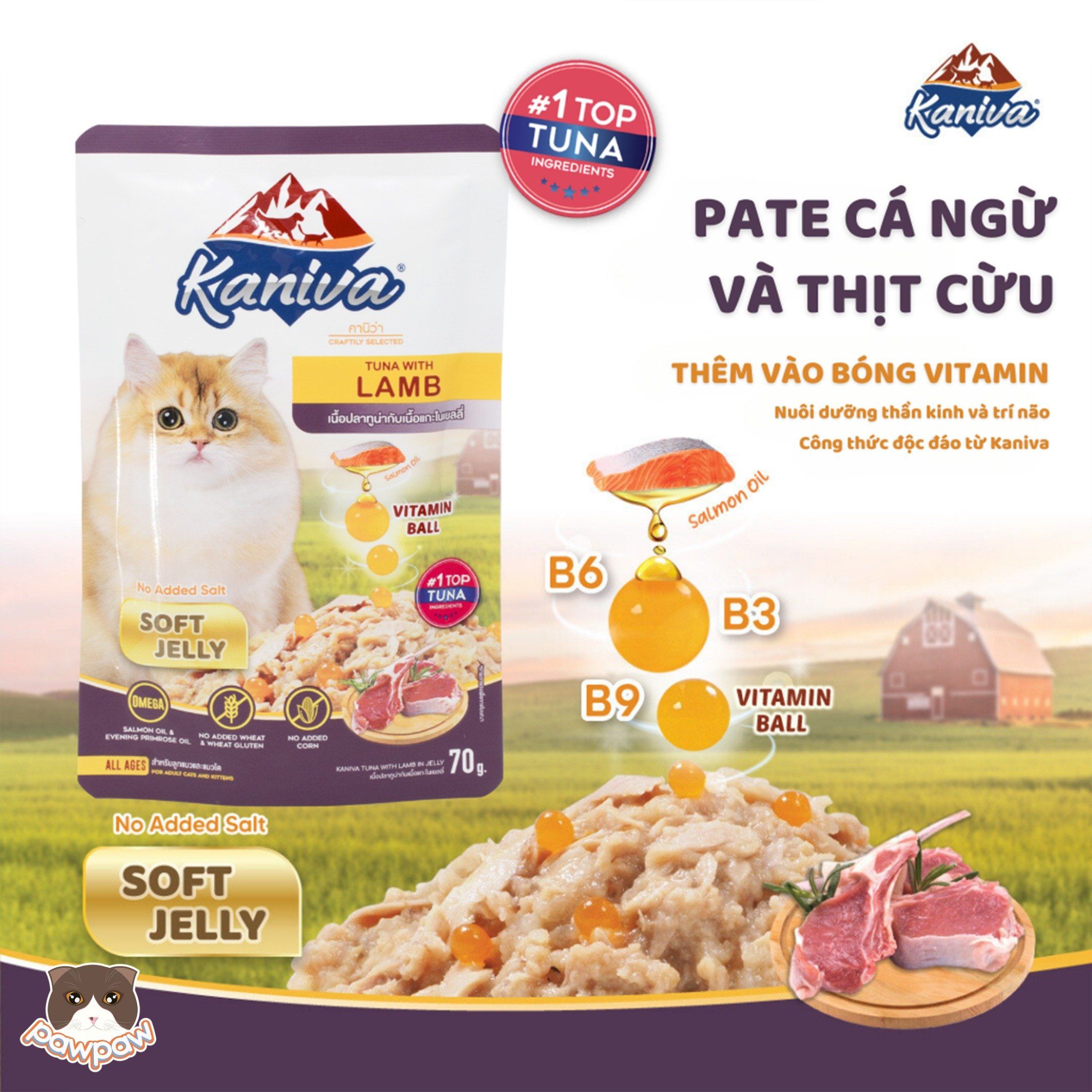Pate Kaniva Vitamin Ball 70g cho mèo