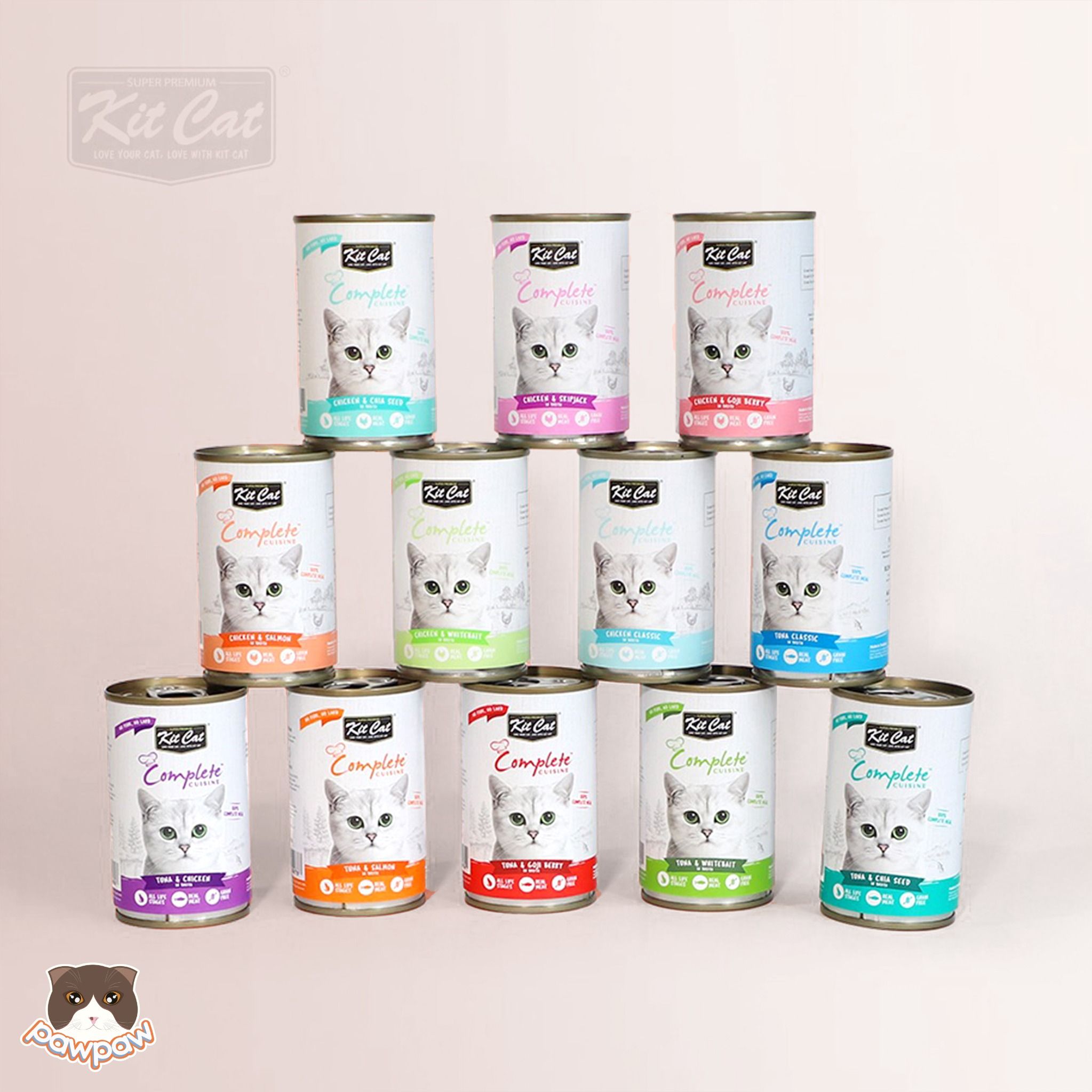 Pate Kitcat Complete Cuisine lon 150g cho mèo