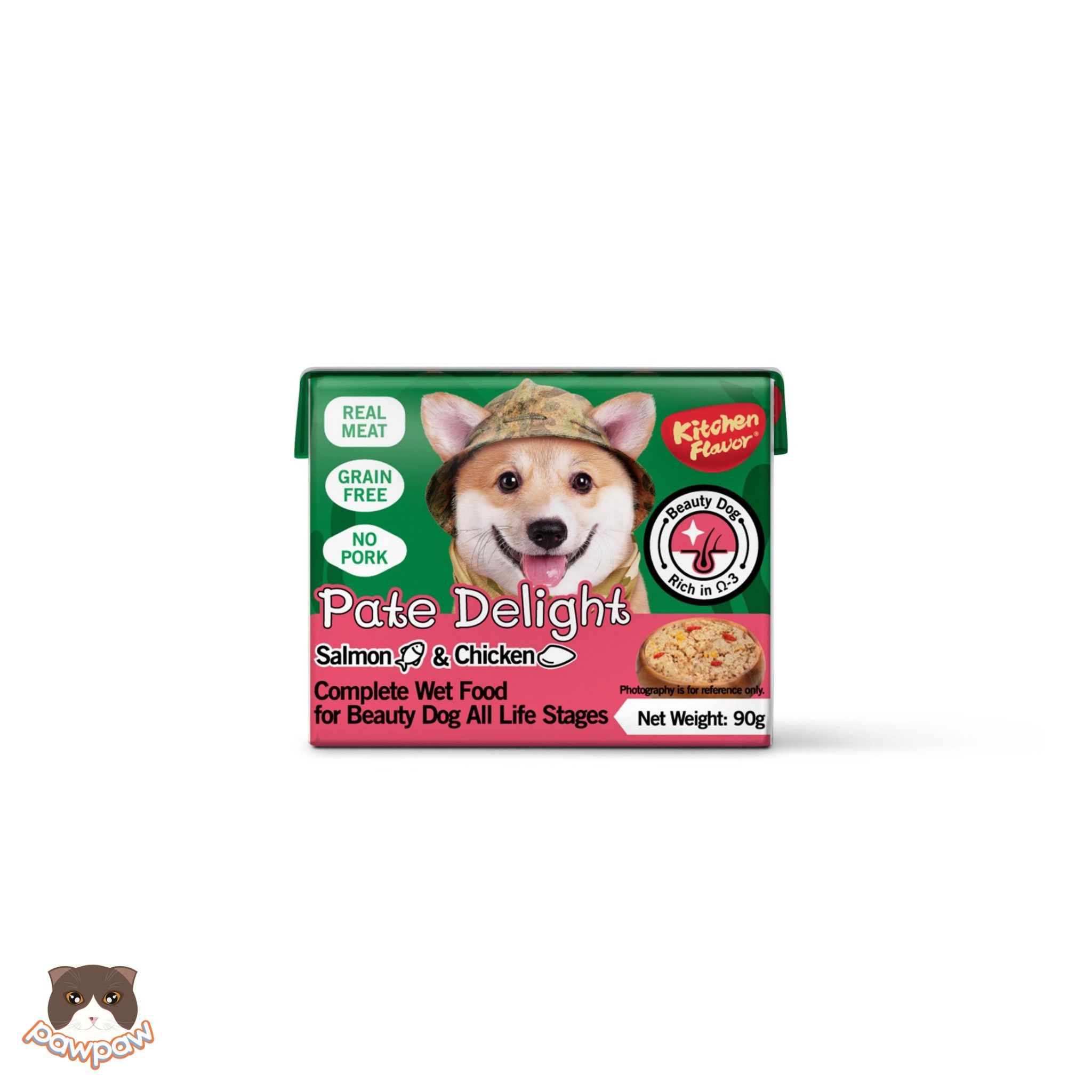 Pate Kitchen Flavor Delight 90g vị cá hồi & gà cho chó