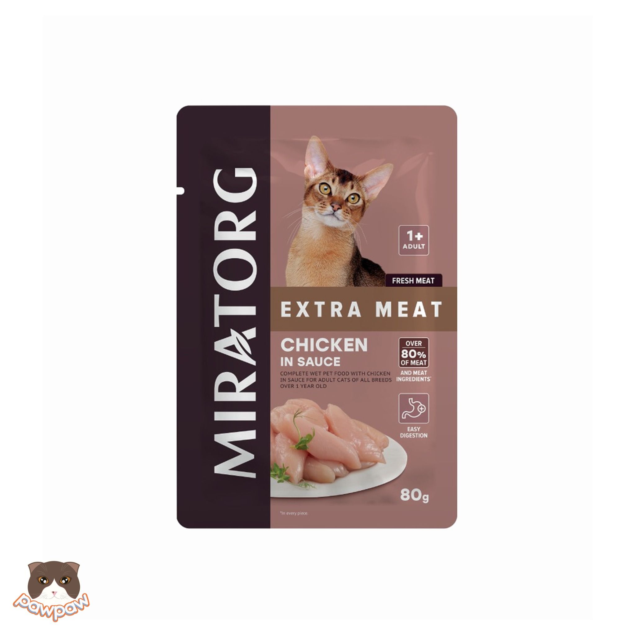 Pate Miratorg 80g vị gà cho mèo trưởng thành