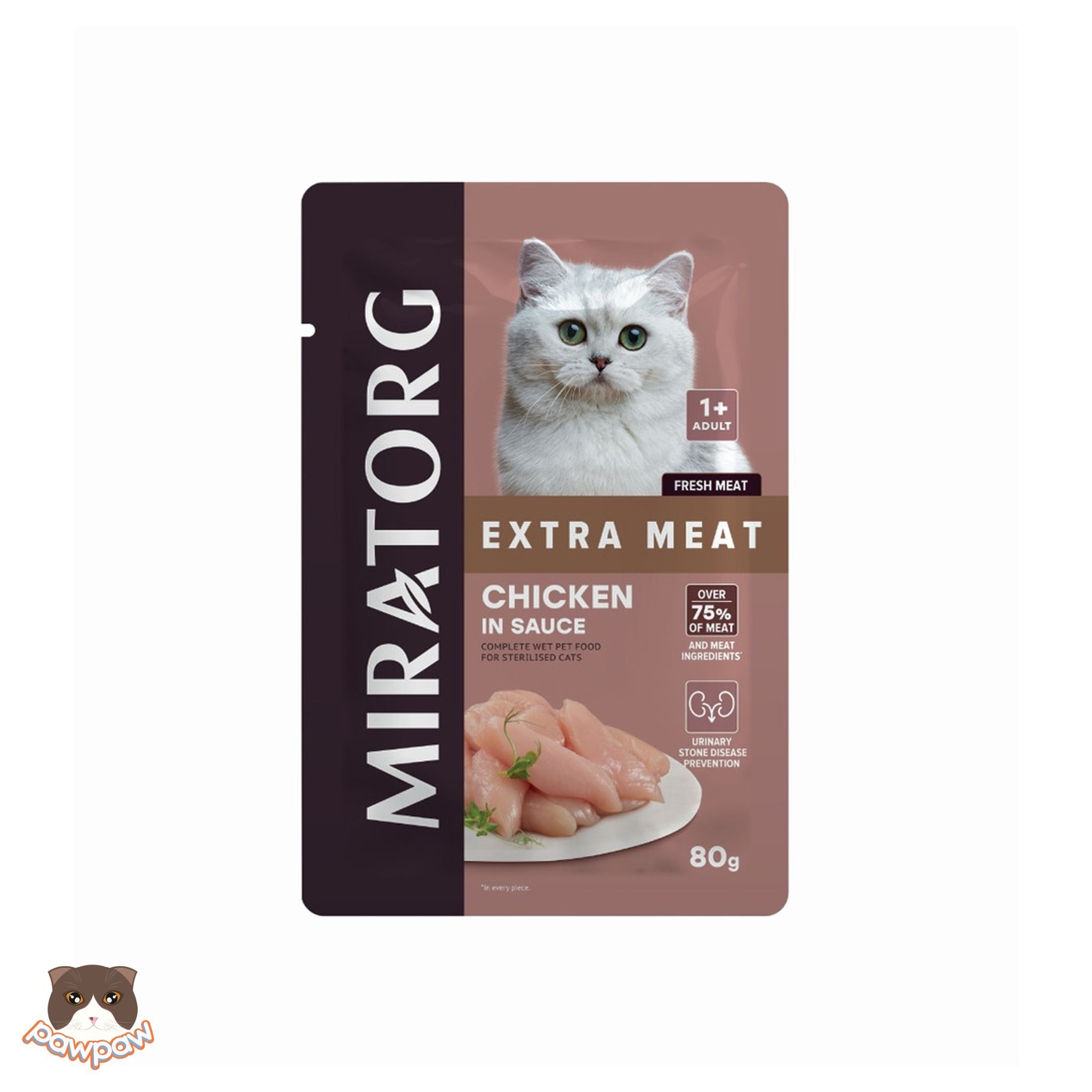 Pate Miratorg 80g vị gà cho mèo trưởng thành