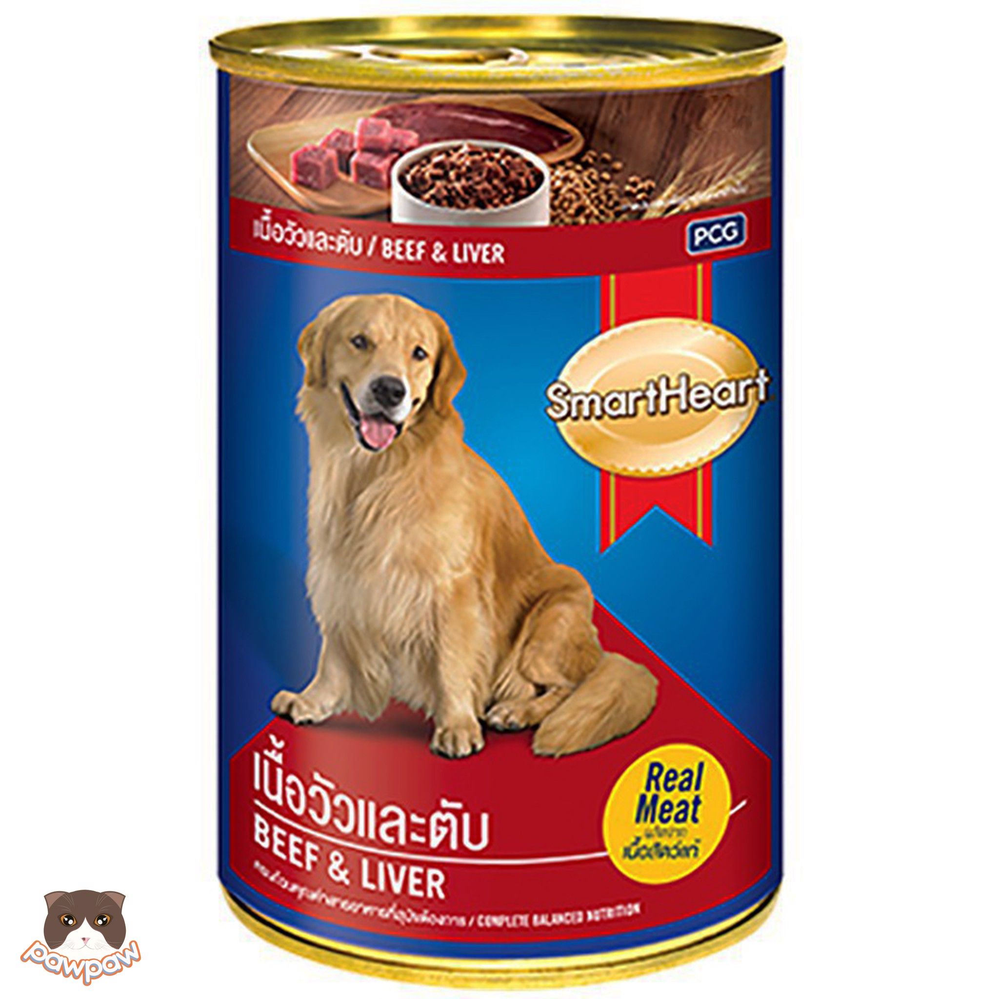 Pate Smartheart lon 400g vị bò cho chó