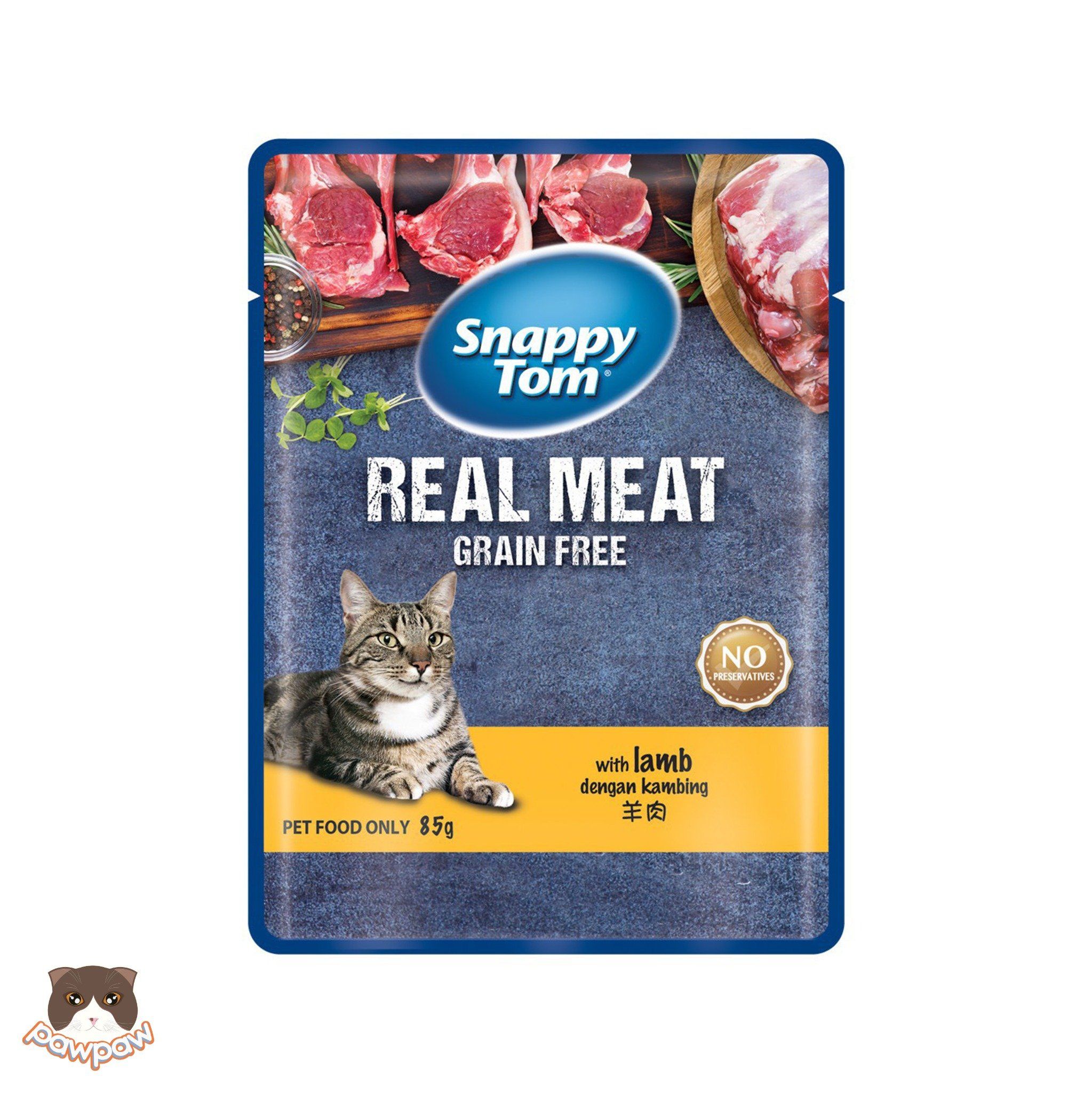 Pate Snappy Tom Real Fish - Real Meat 85g cho mèo