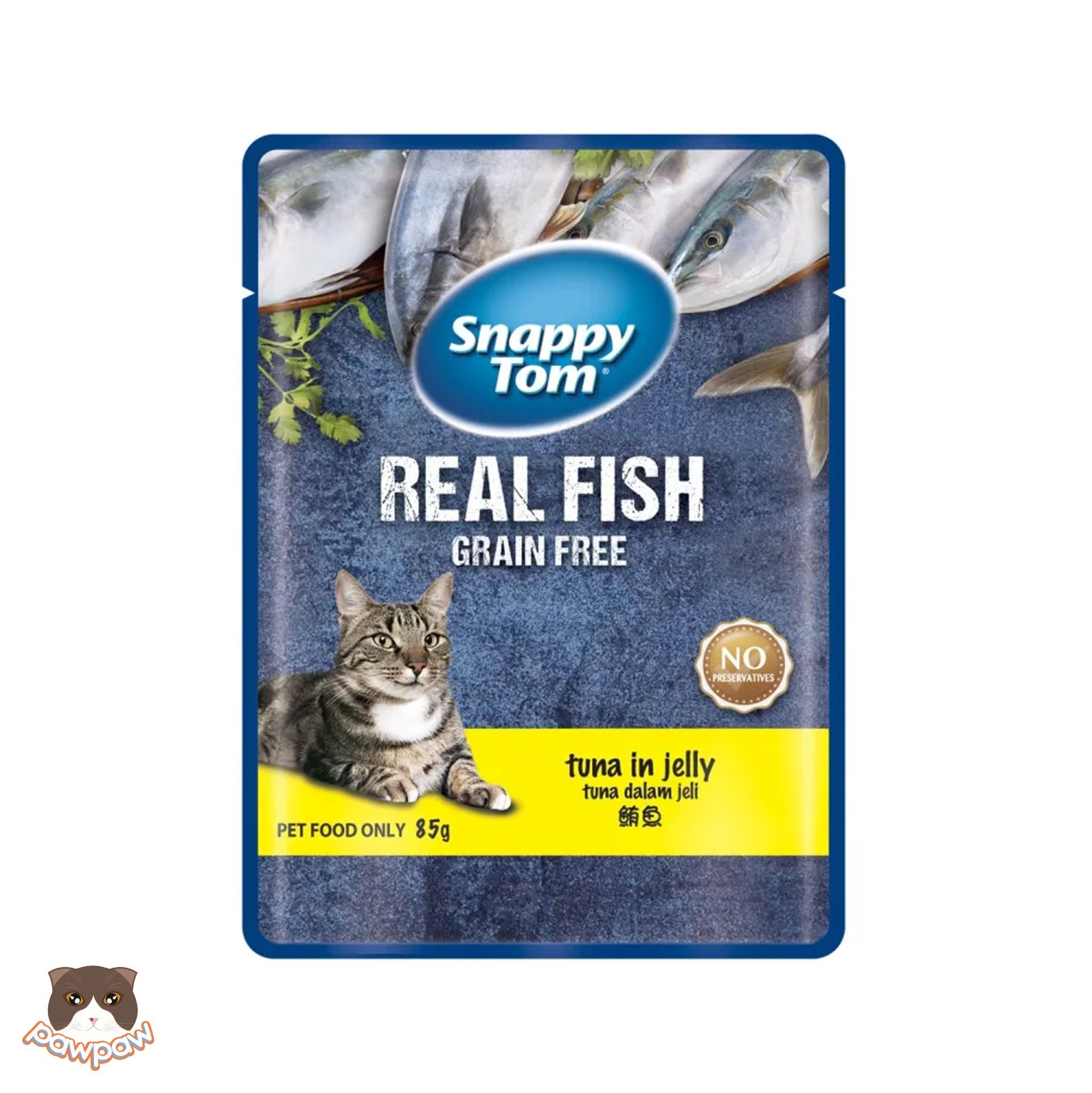 Pate Snappy Tom Real Fish - Real Meat 85g cho mèo