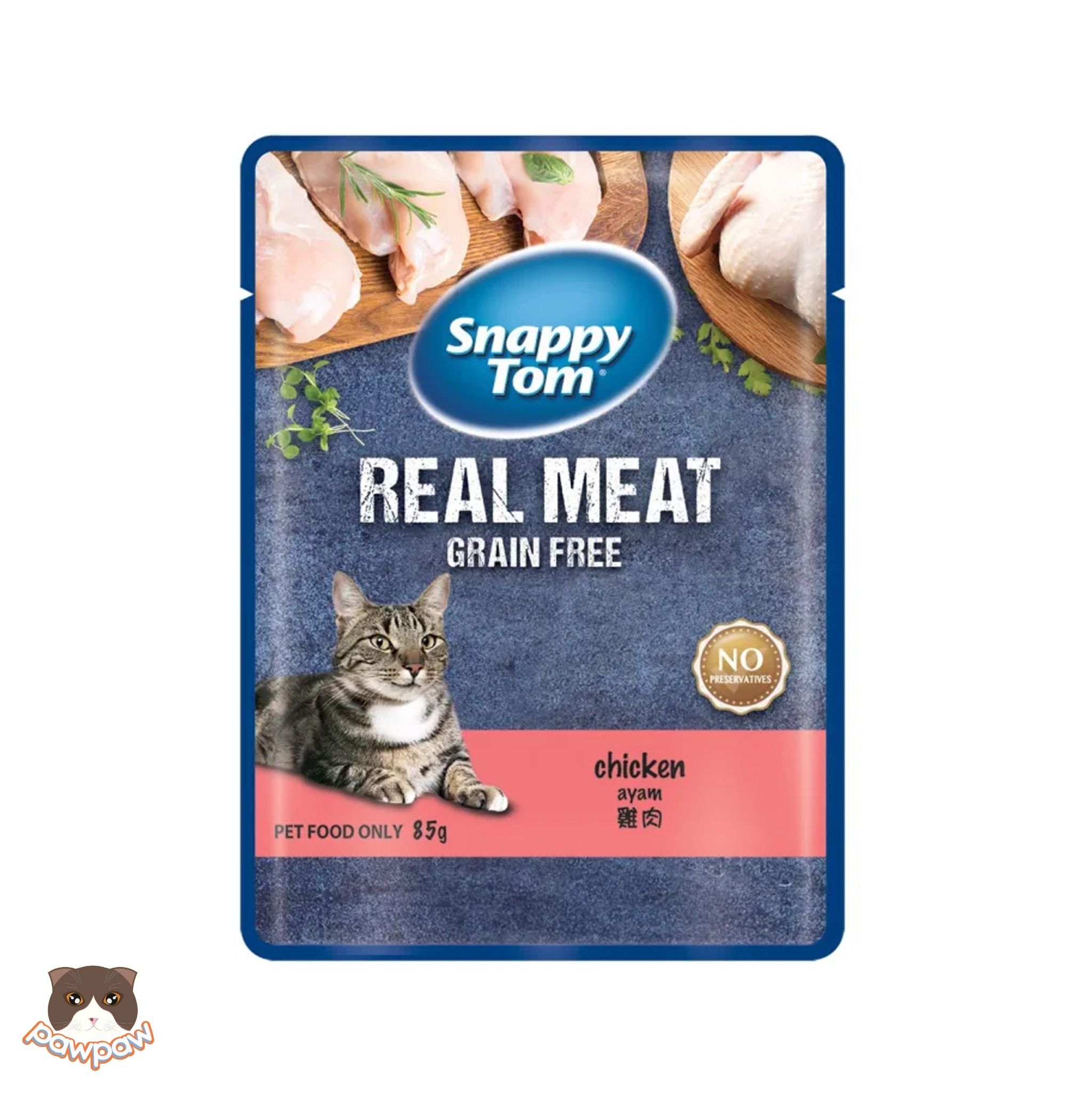 Pate Snappy Tom Real Fish - Real Meat 85g cho mèo