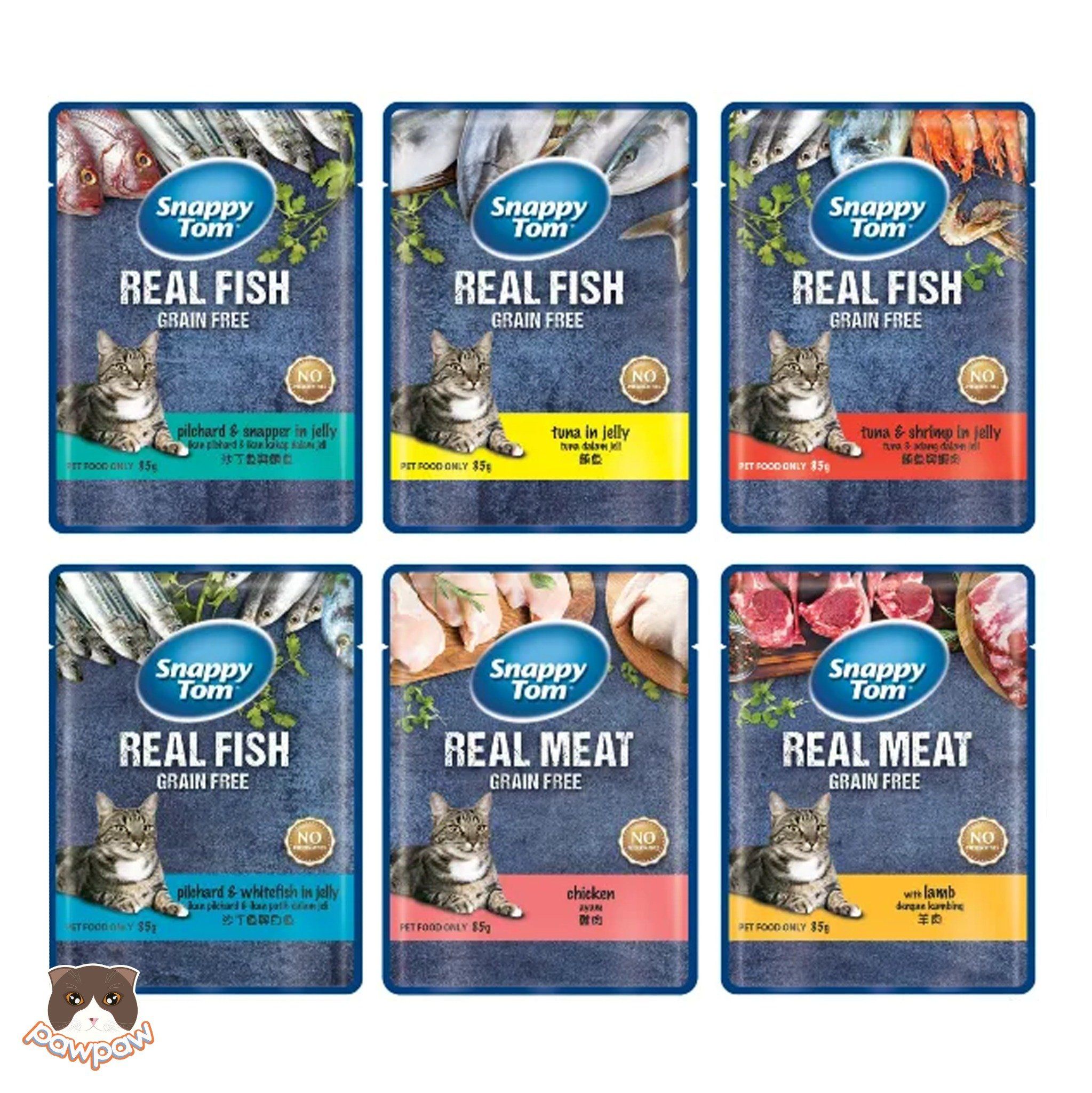 Pate Snappy Tom Real Fish - Real Meat 85g cho mèo