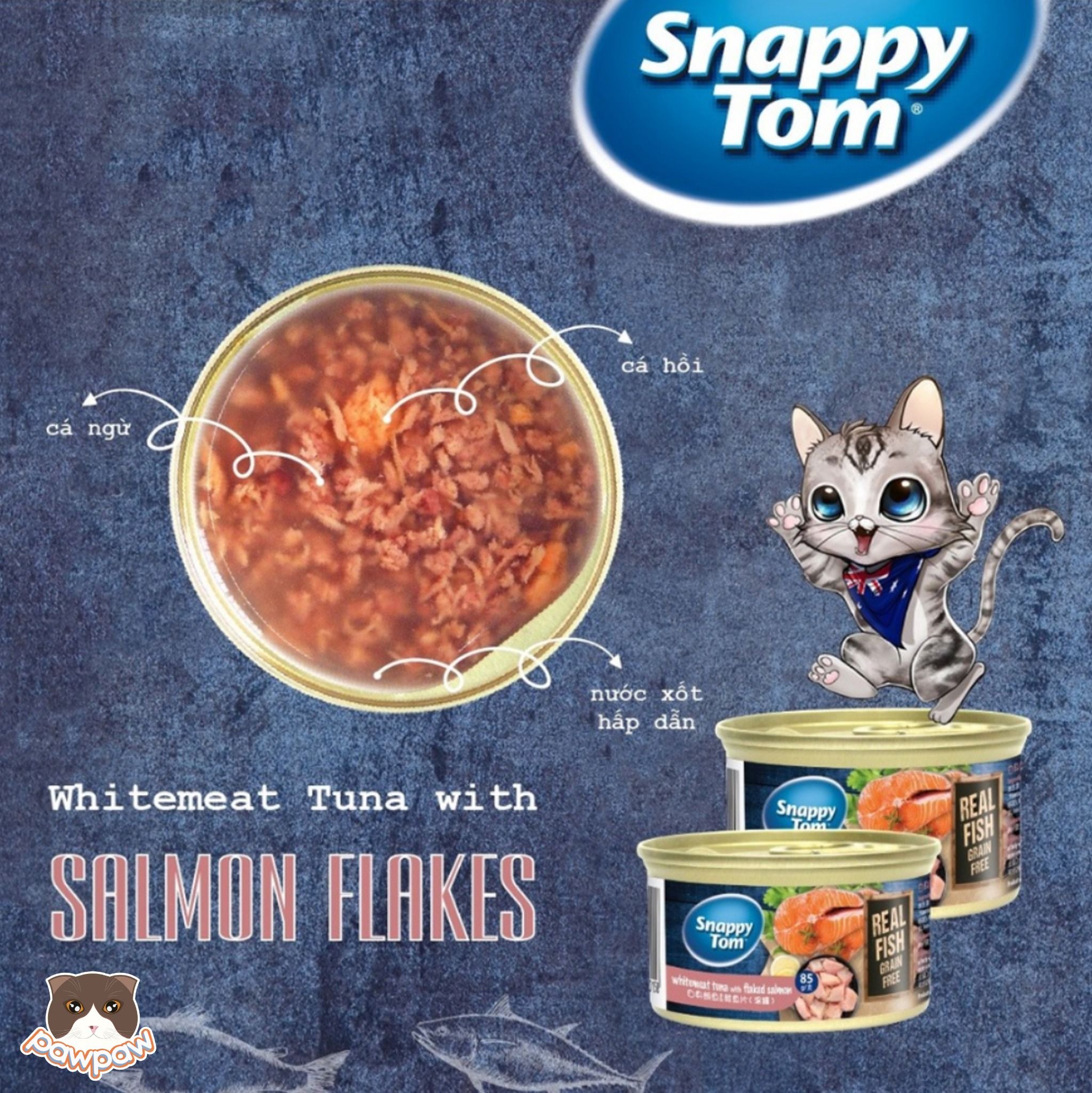 Pate Snappy Tom lon 85g cho mèo