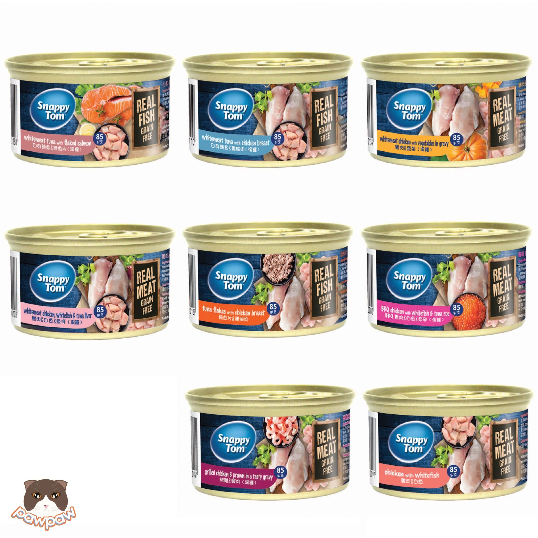 Pate Snappy Tom lon 85g cho mèo