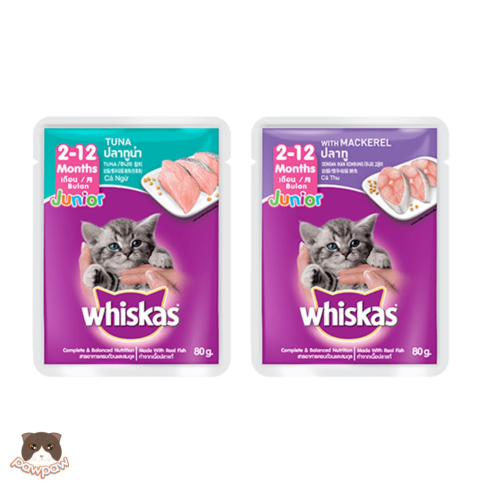  Pate Whiskas gói 80g cho mèo con 