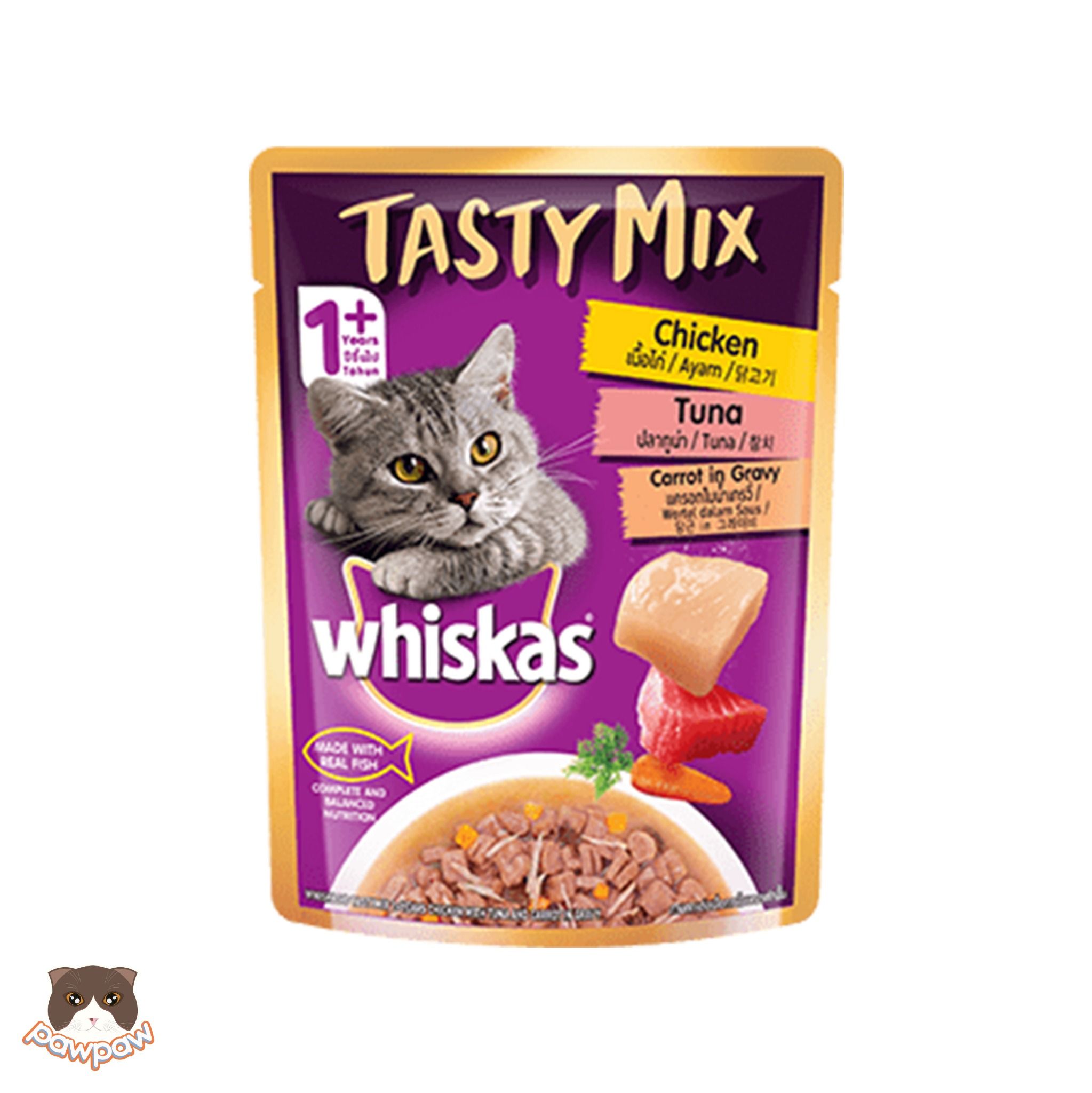 Pate Whiskas Tasty Mix (Gravy) 70g cho mèo