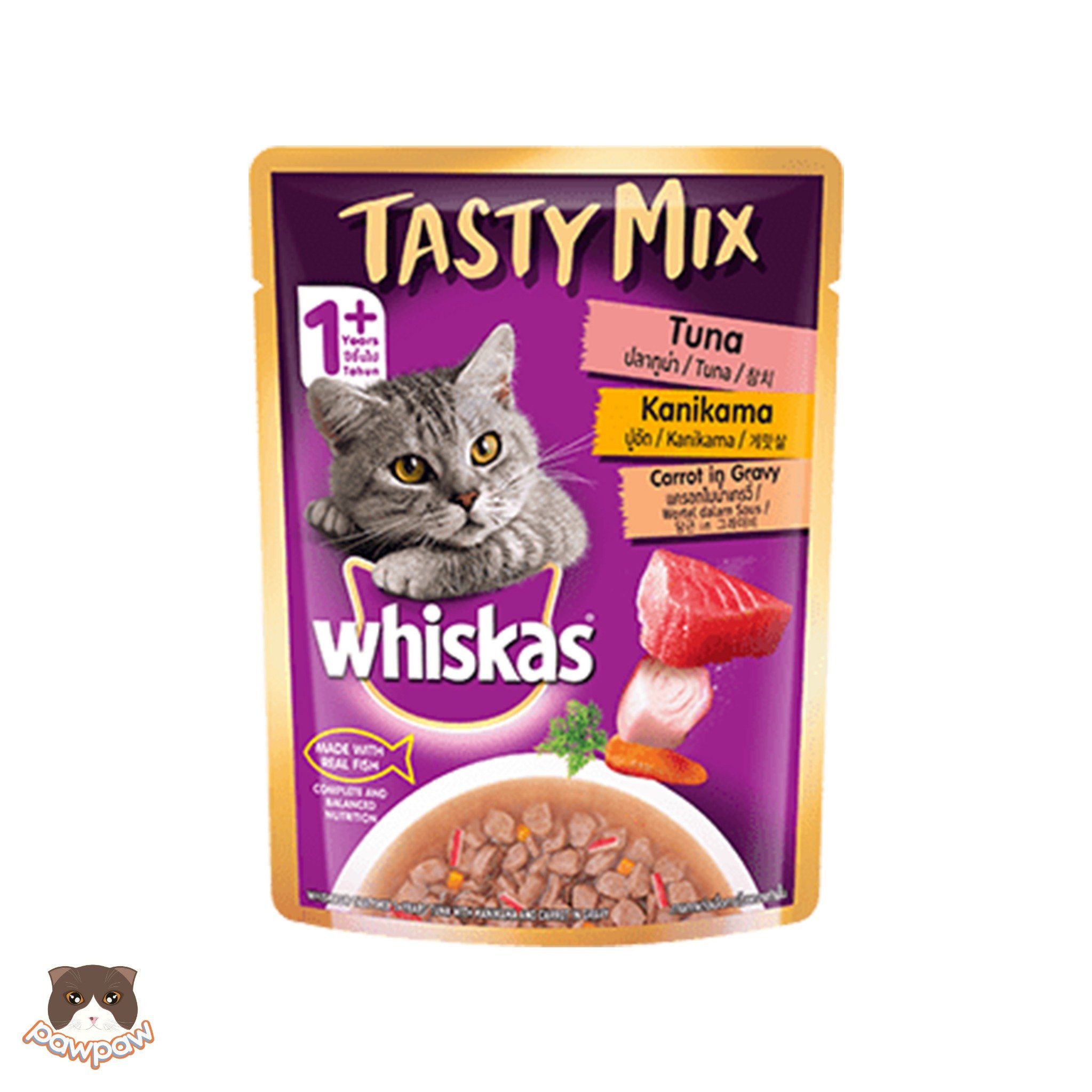 Pate Whiskas Tasty Mix (Gravy) 70g cho mèo
