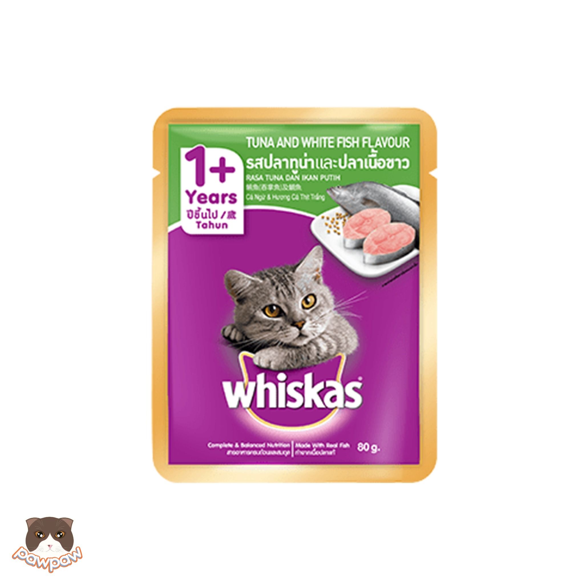 Pate Whiskas gói 80g cho mèo trưởng thành