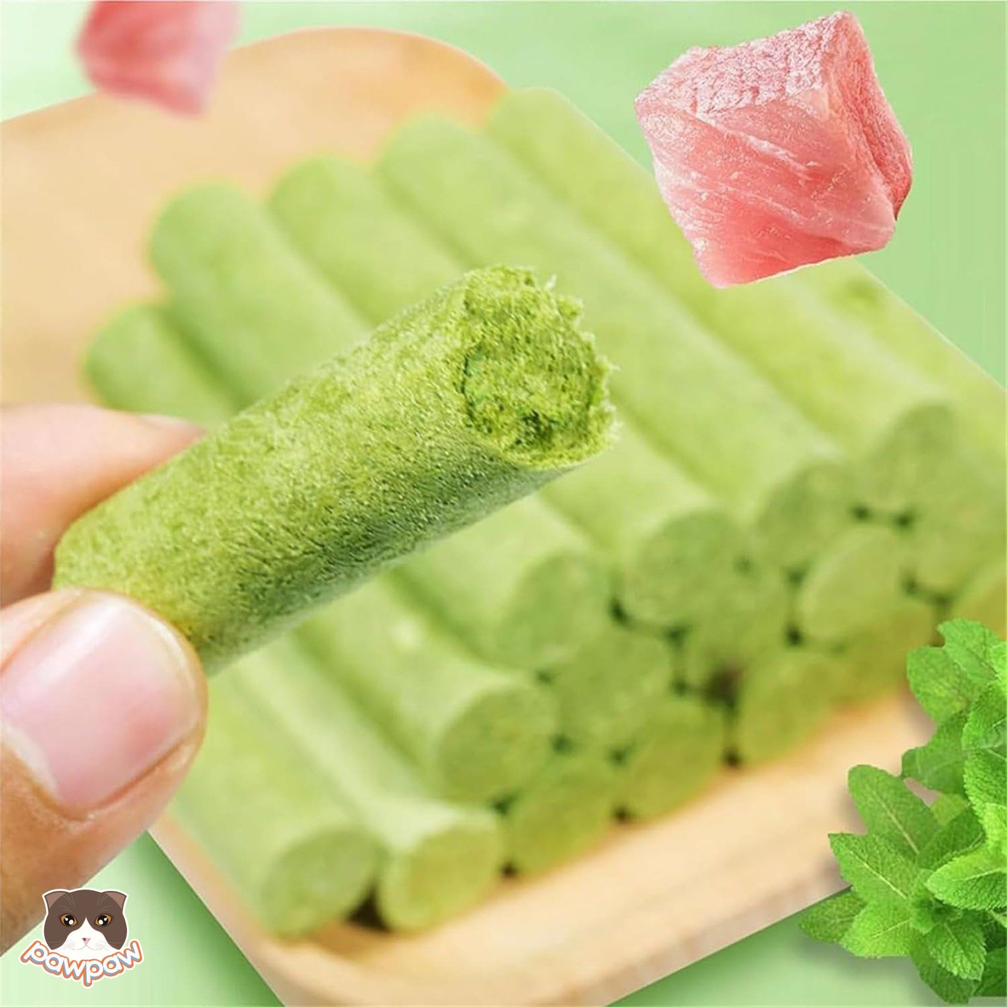 Que gà cỏ mèo catnip sạch răng & tiêu búi lông 100g cho mèo