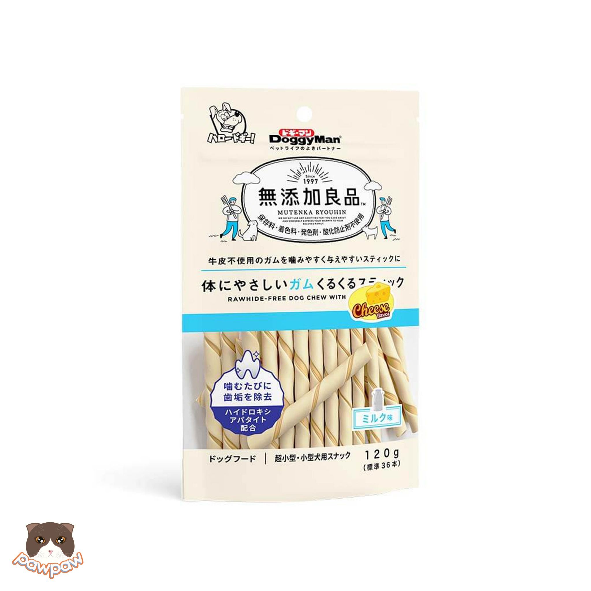 Que gặm hương phô mai Doggyman 120g cho chó