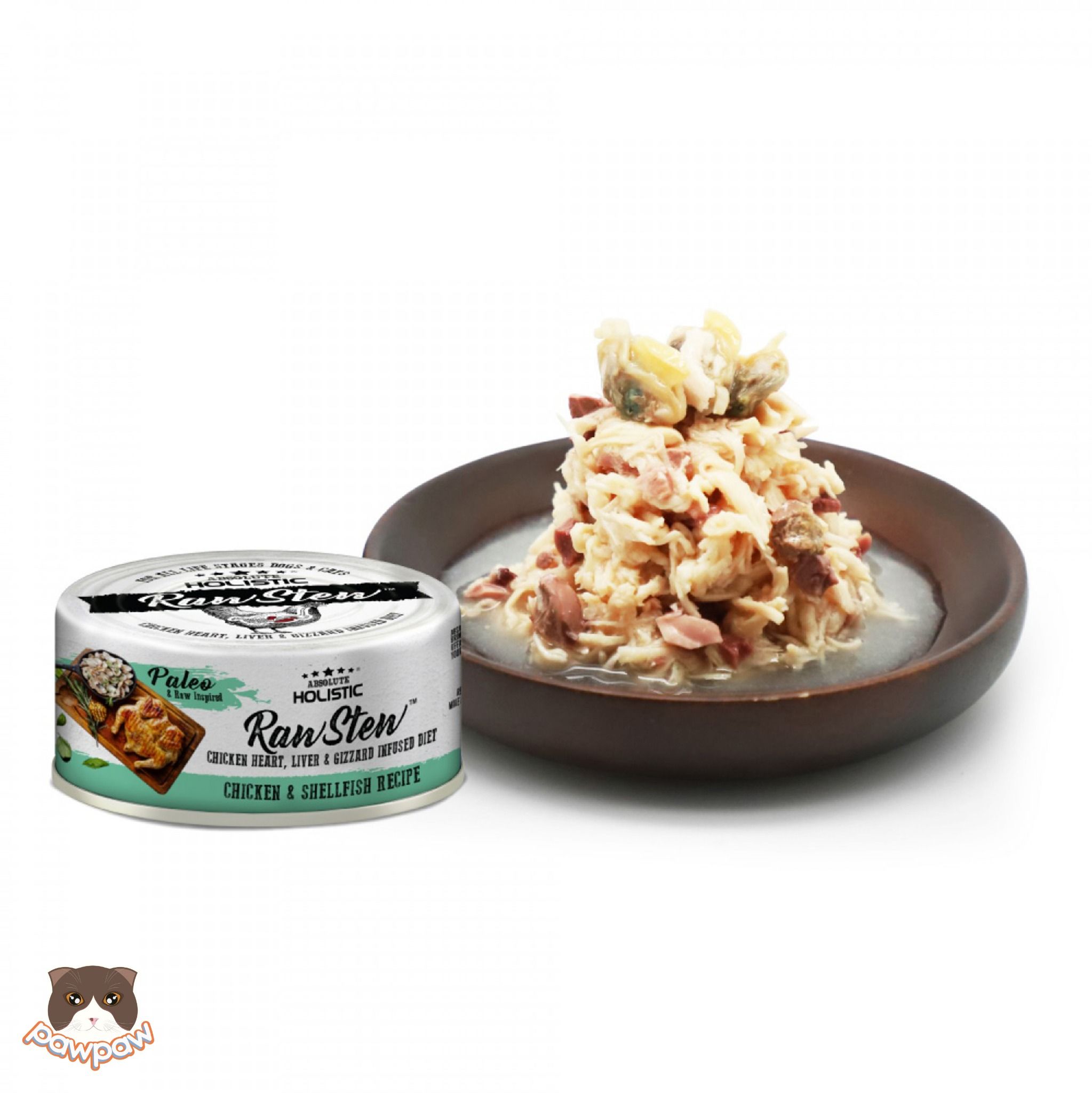 Pate Absolute Holistic Raw Stew 80g cho chó mèo