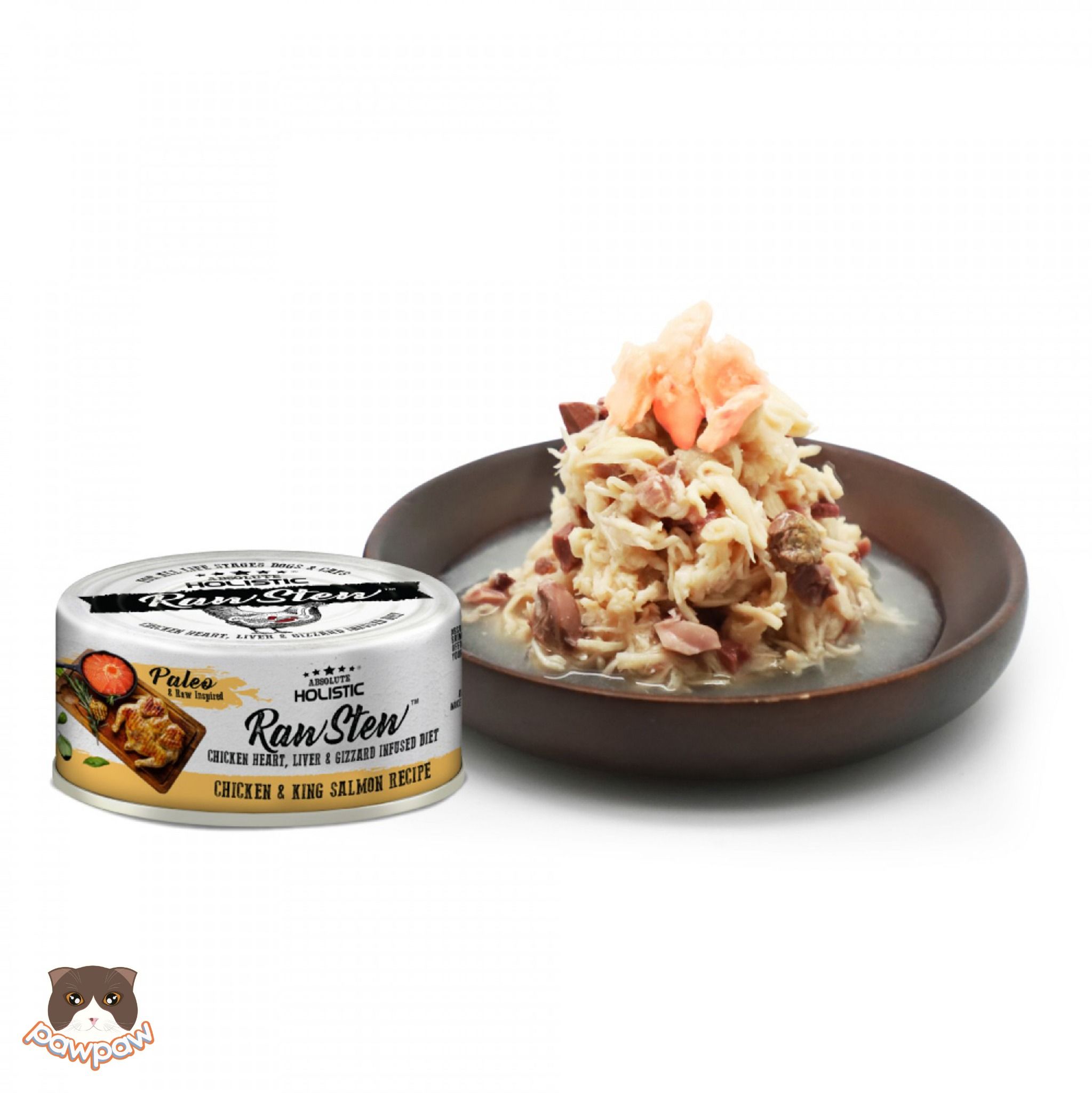 Pate Absolute Holistic Raw Stew 80g cho chó mèo