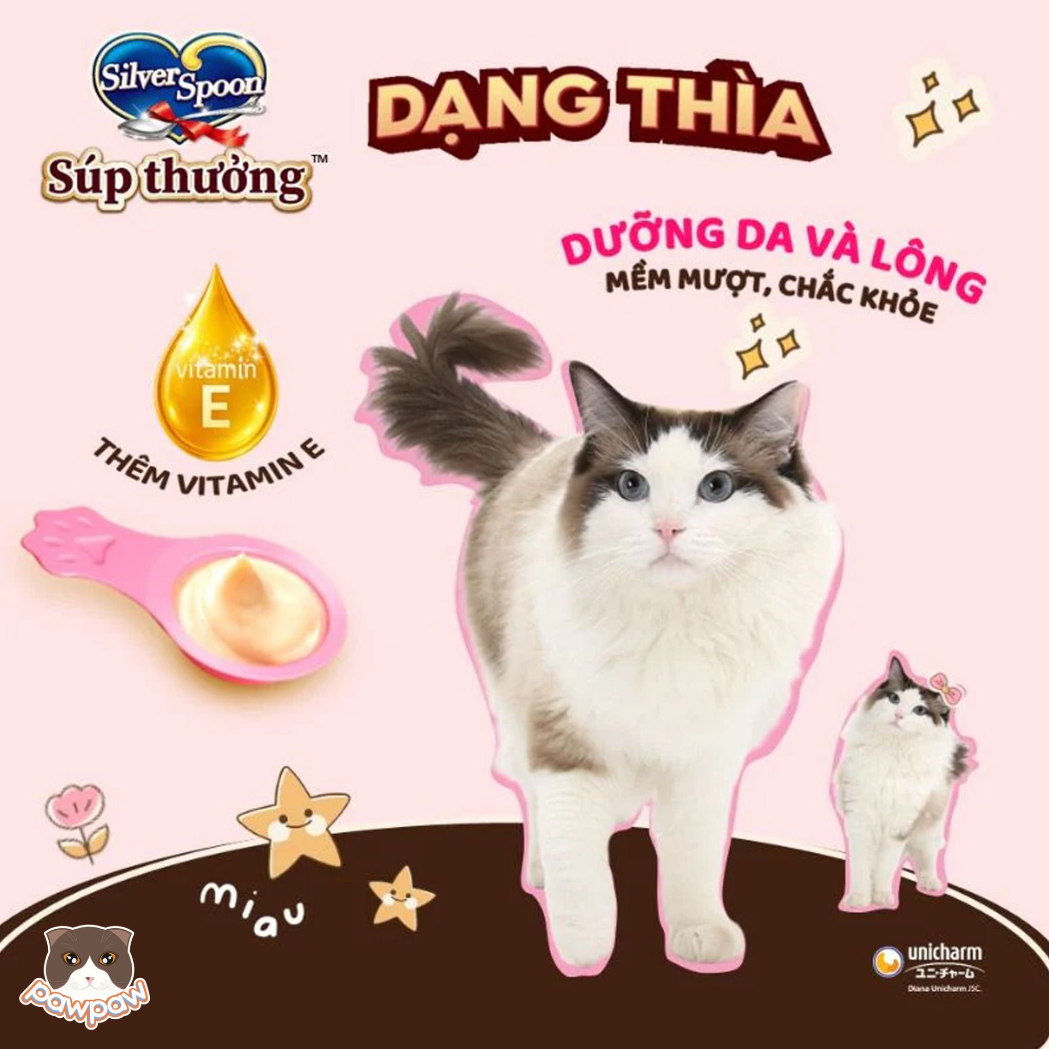 Súp thưởng thìa Silver Spoon 100g cho mèo (10 cái)