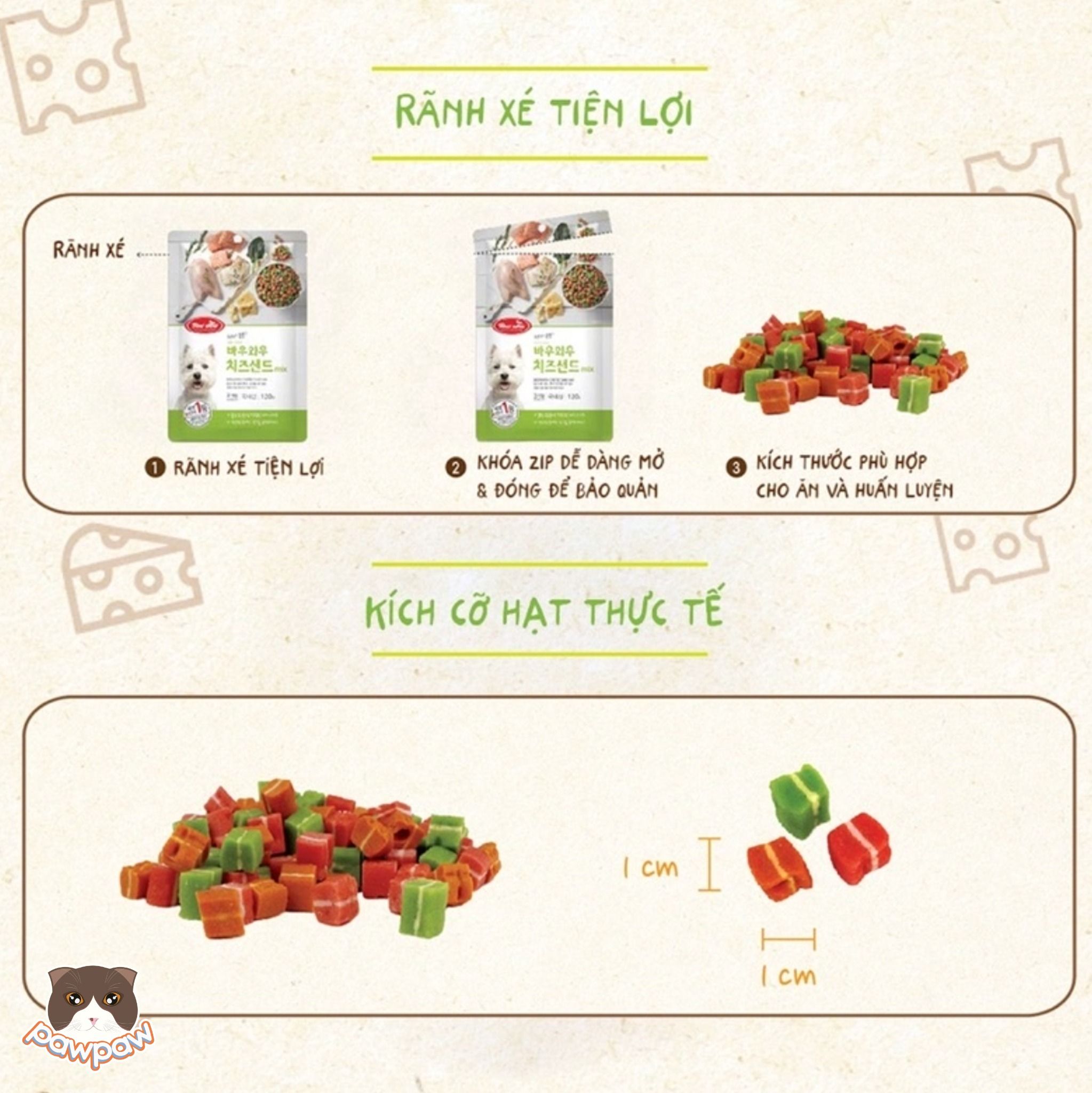 Snack BowWow sandwich hỗn hơp 120g cho chó