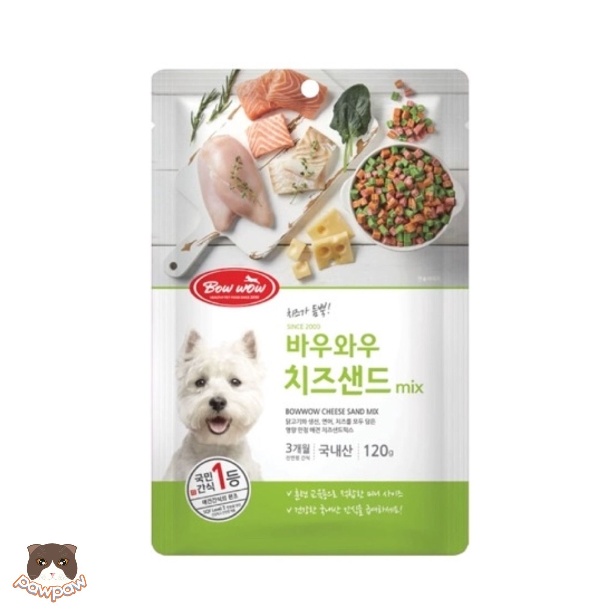 Snack BowWow sandwich hỗn hơp 120g cho chó