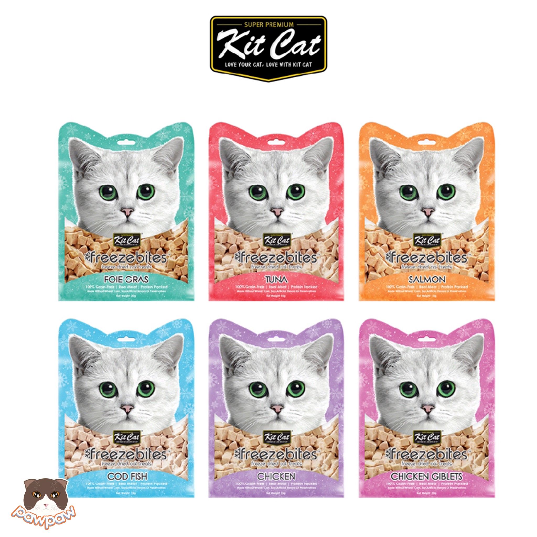 Snack sấy Kitcat Freezebites 15g nhiều vị cho mèo