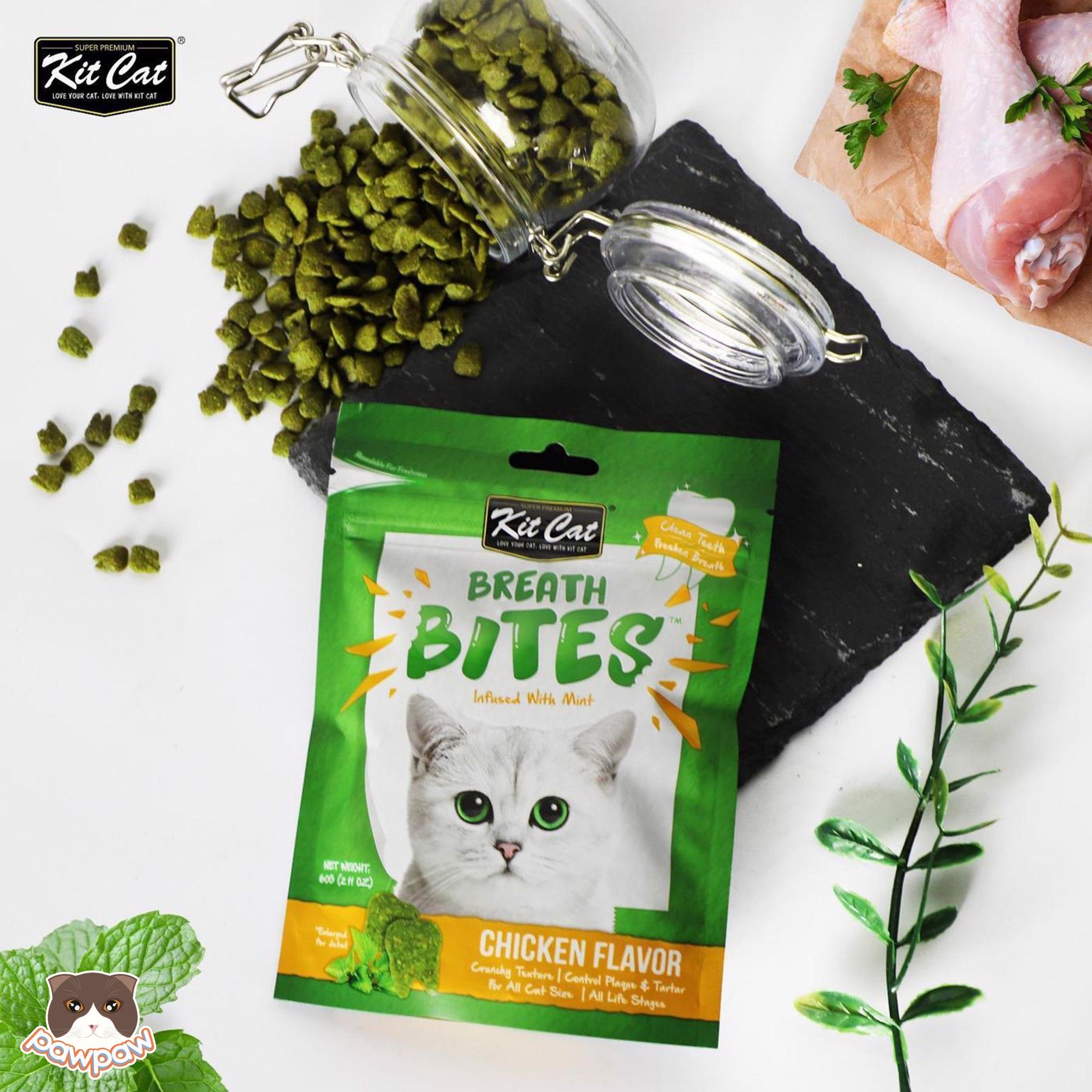  Snack nhai sạch răng Kitcat Breath Bites cho mèo 