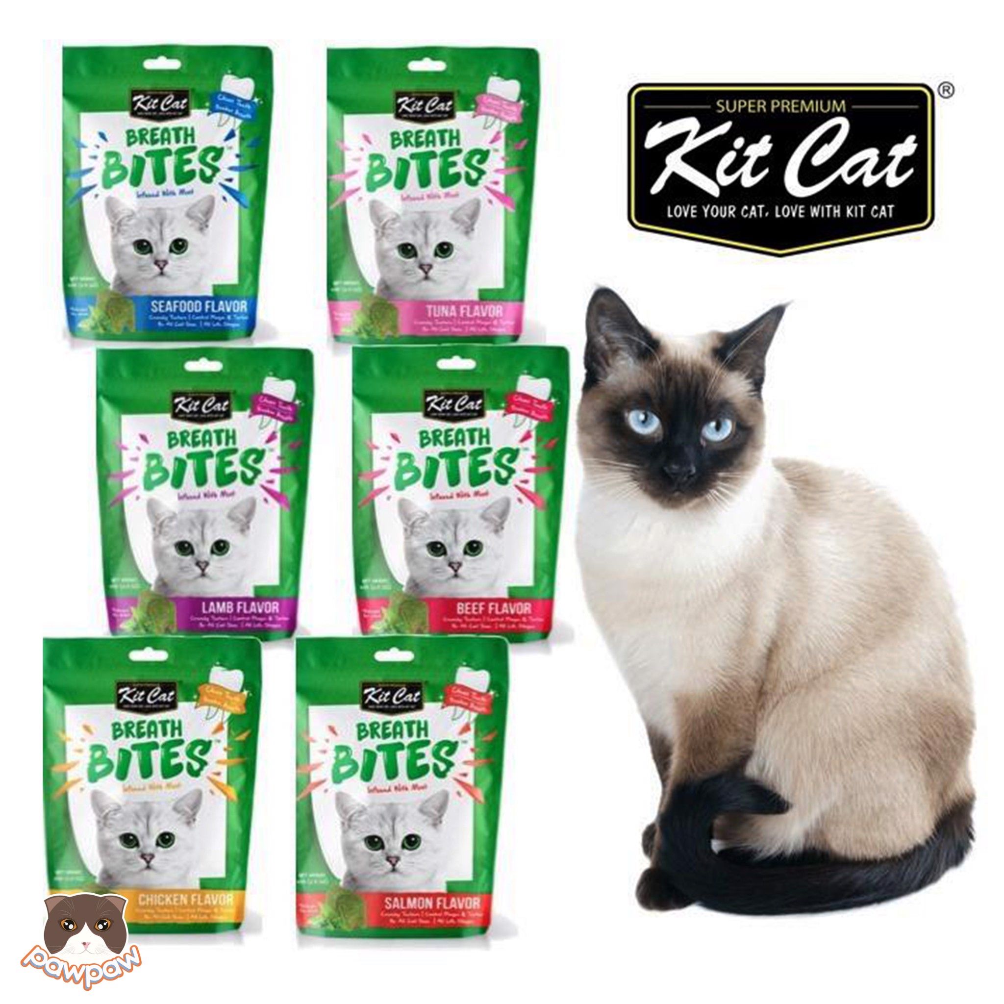  Snack nhai sạch răng Kitcat Breath Bites cho mèo 