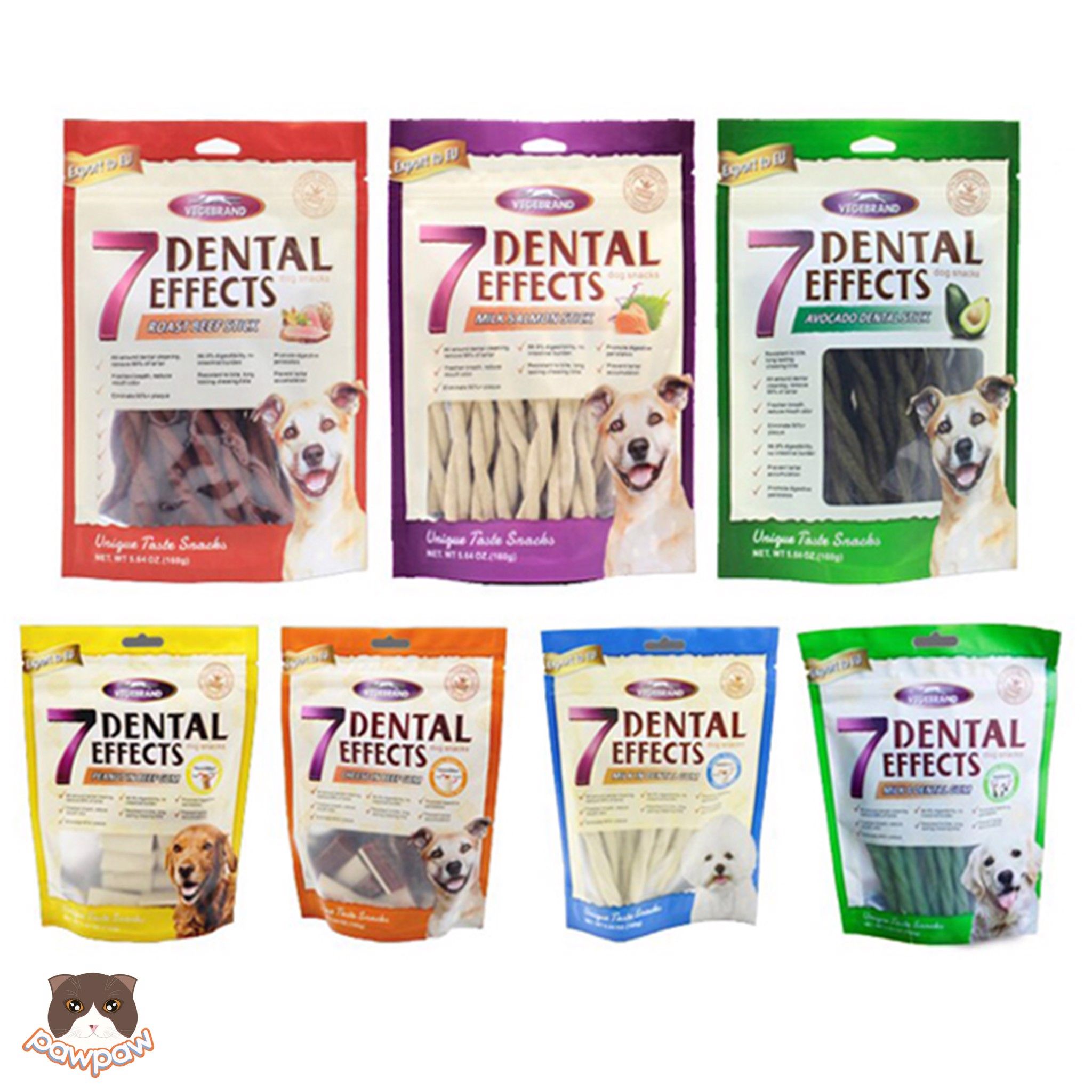 Snack xương gặm sạch răng 7Dental gói 160g cho chó