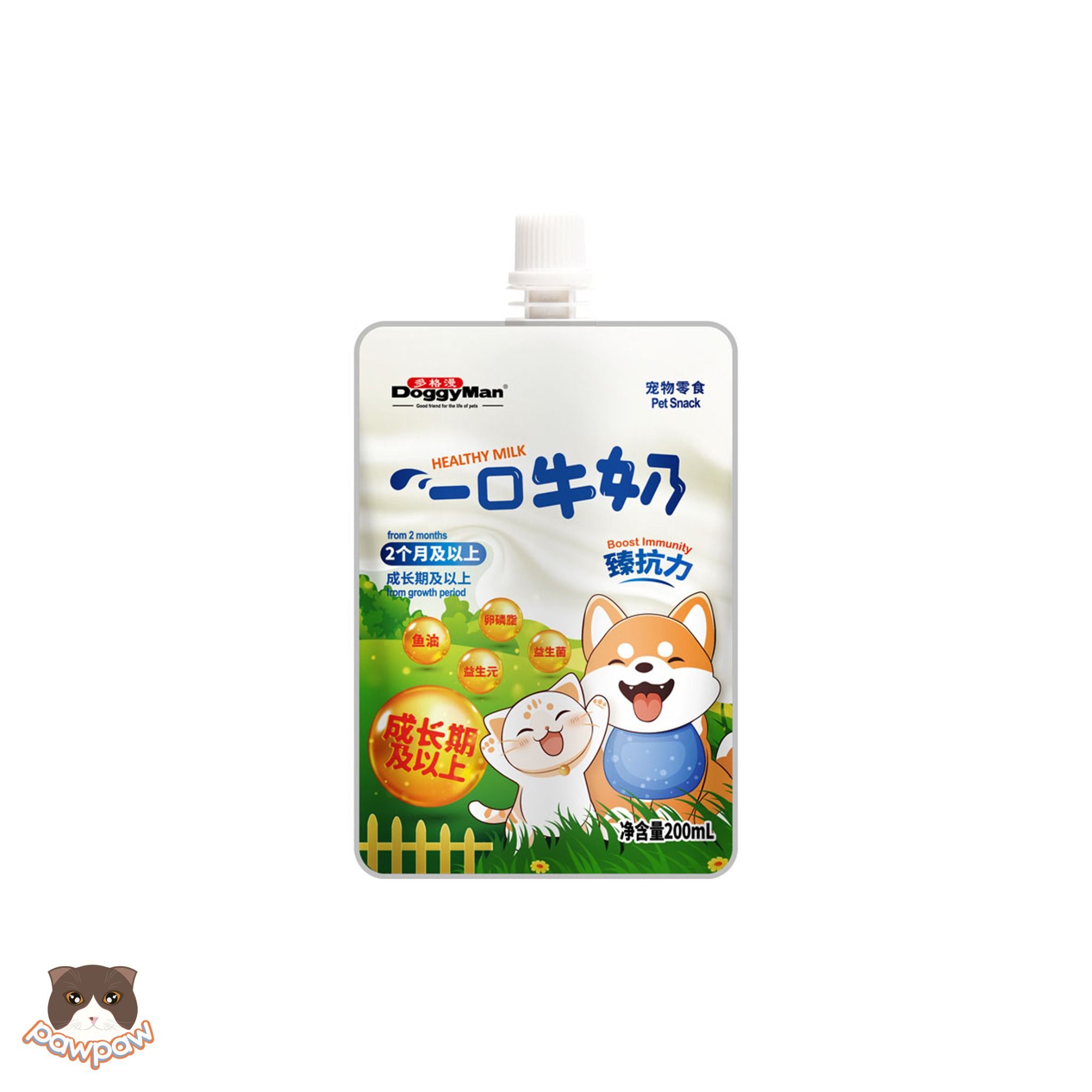 Sữa tươi gói DoggyMan 200ml cho chó mèo