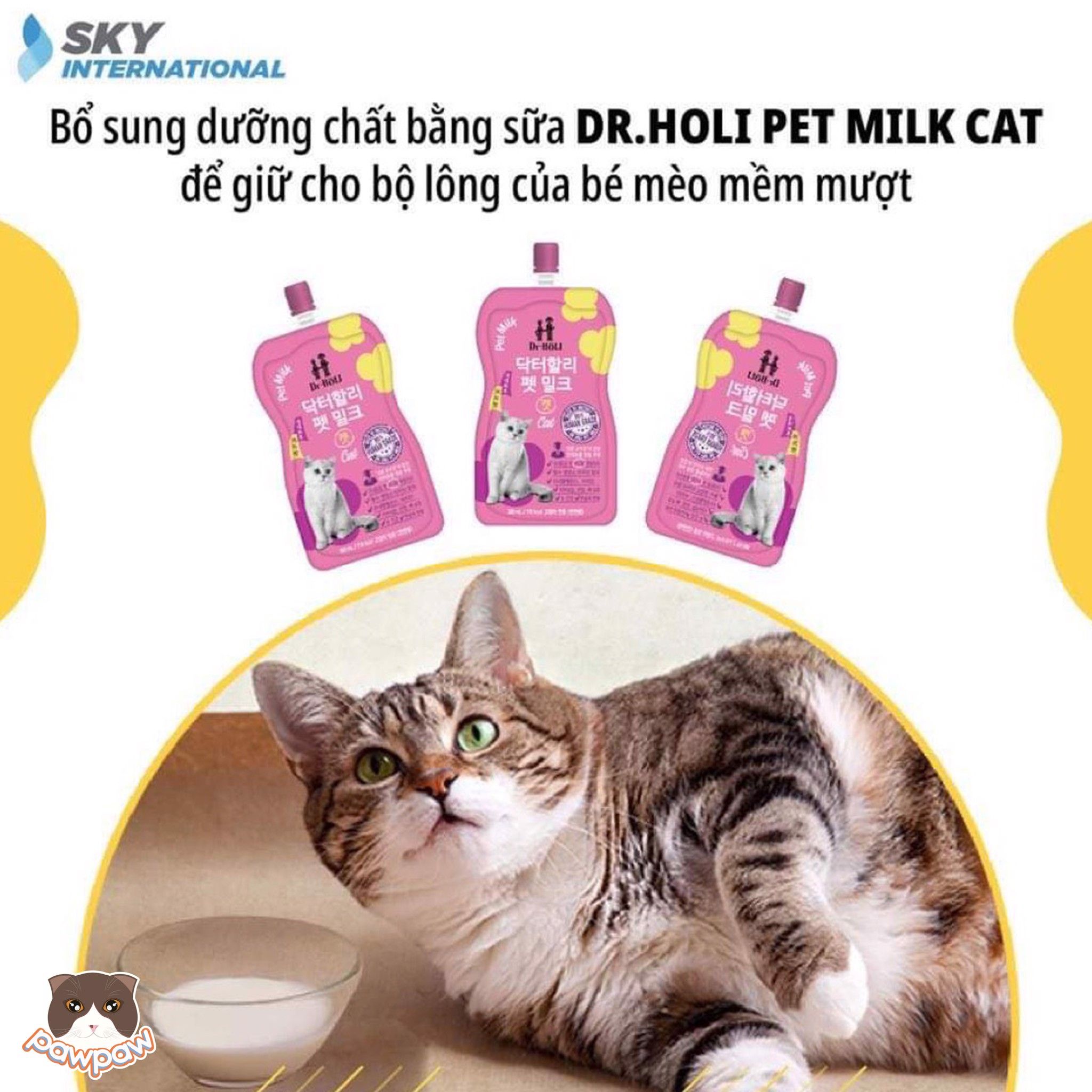  Sữa tươi Dr.Holi cho chó mèo 