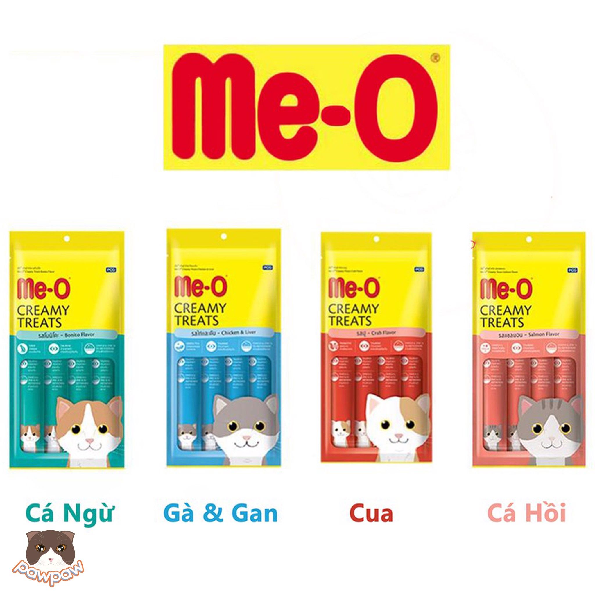  Súp thưởng Me-O Creamy 4 thanh cho mèo 