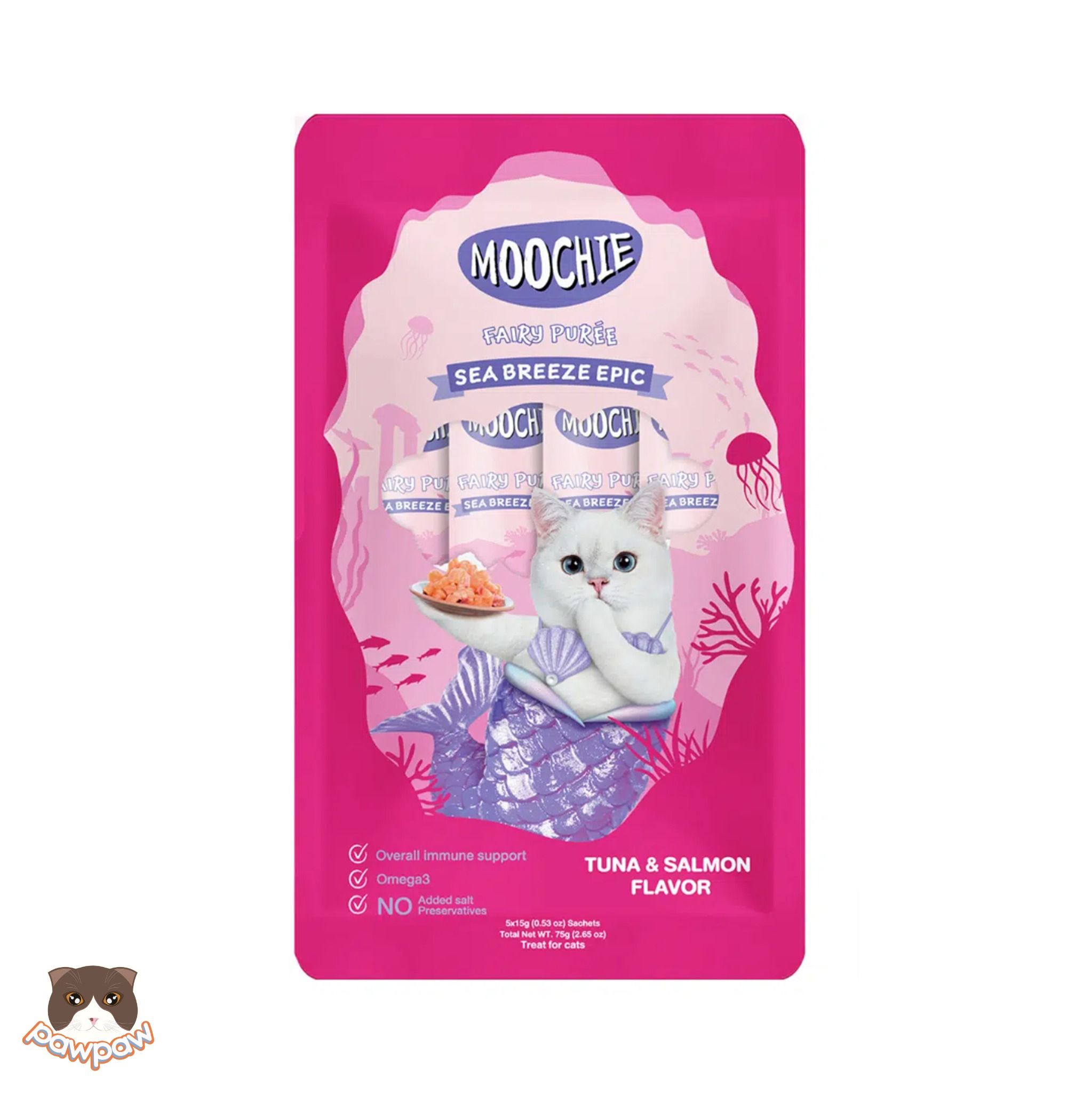  Súp thưởng Moochie Fairy Puree 75g (5 thanh) cho mèo 