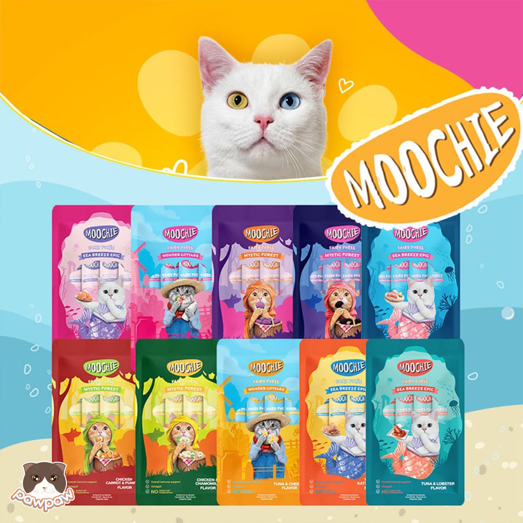 Súp thưởng Moochie Fairy Puree 75g (5 thanh) cho mèo