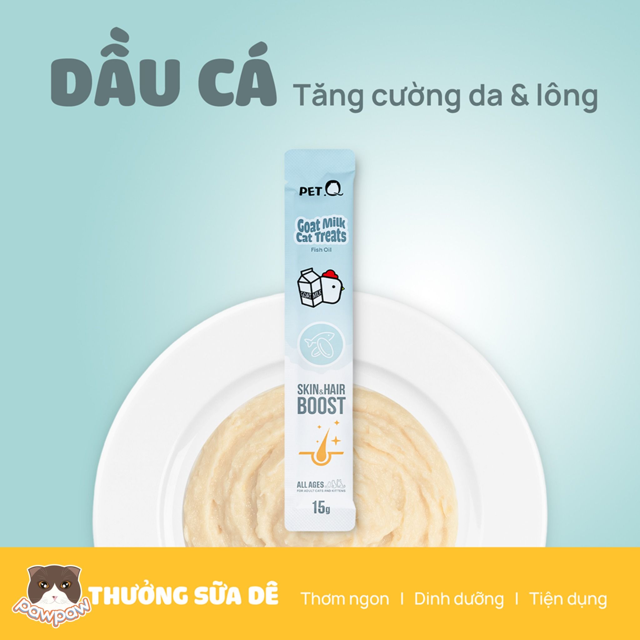 Súp thưởng sữa dê PetQ cho mèo