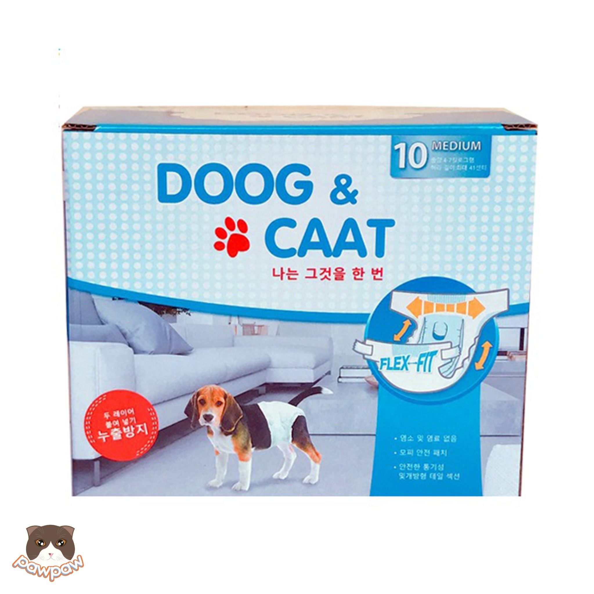 Tả quần - bỉm cho chó cái Doog & Caat hộp 10 miếng