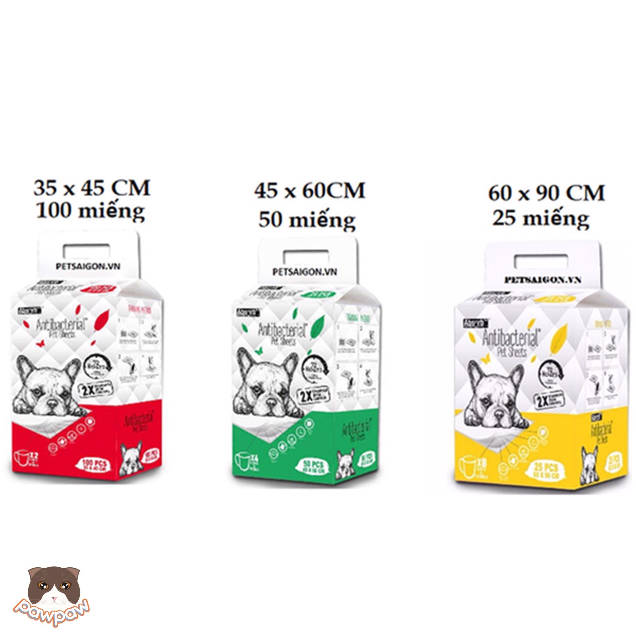 Tả lót Absorb khử mùi 72 giờ cho chó
