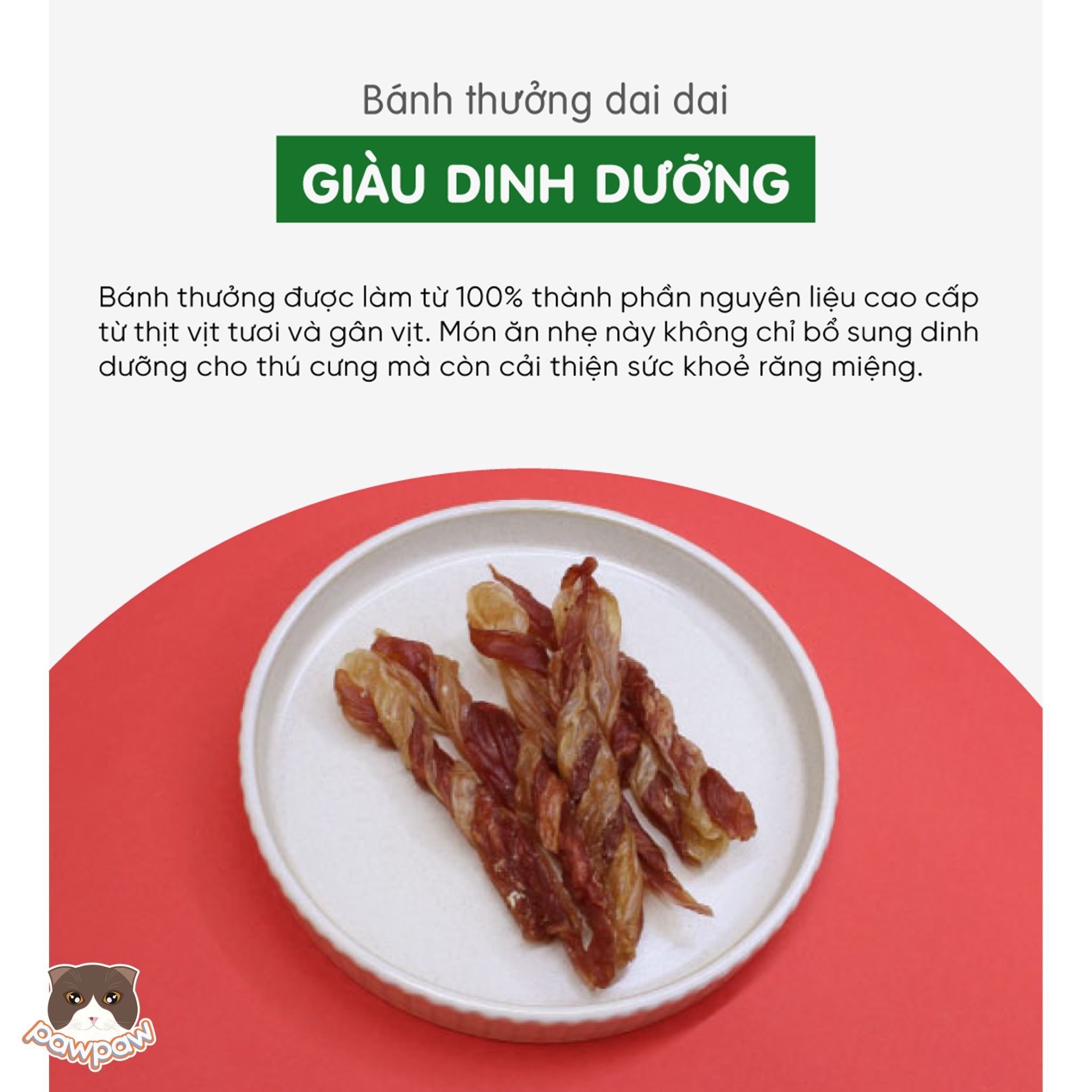 Thịt vịt cuộn gân vịt Natural Core 40g cho chó