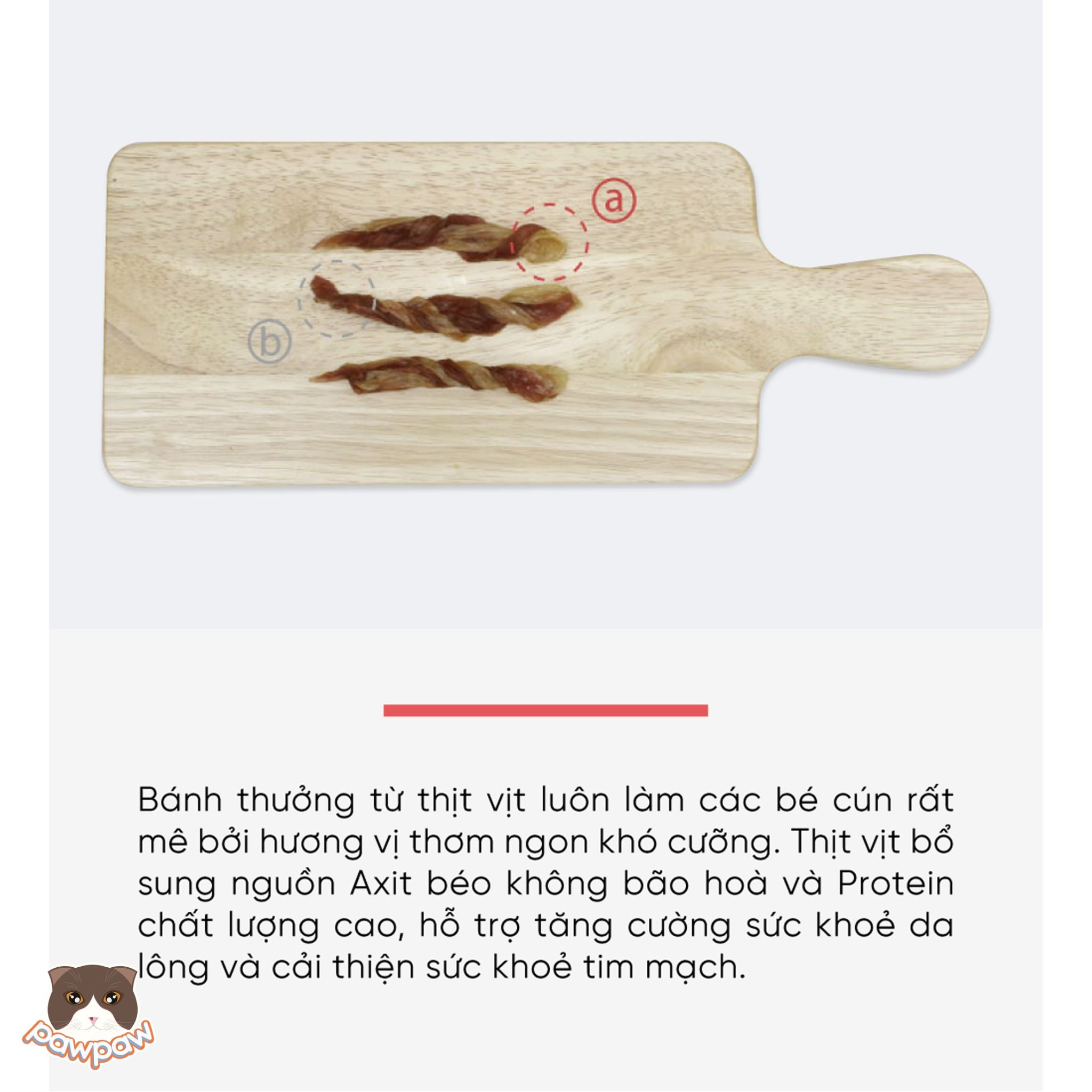Thịt vịt cuộn gân vịt Natural Core 40g cho chó