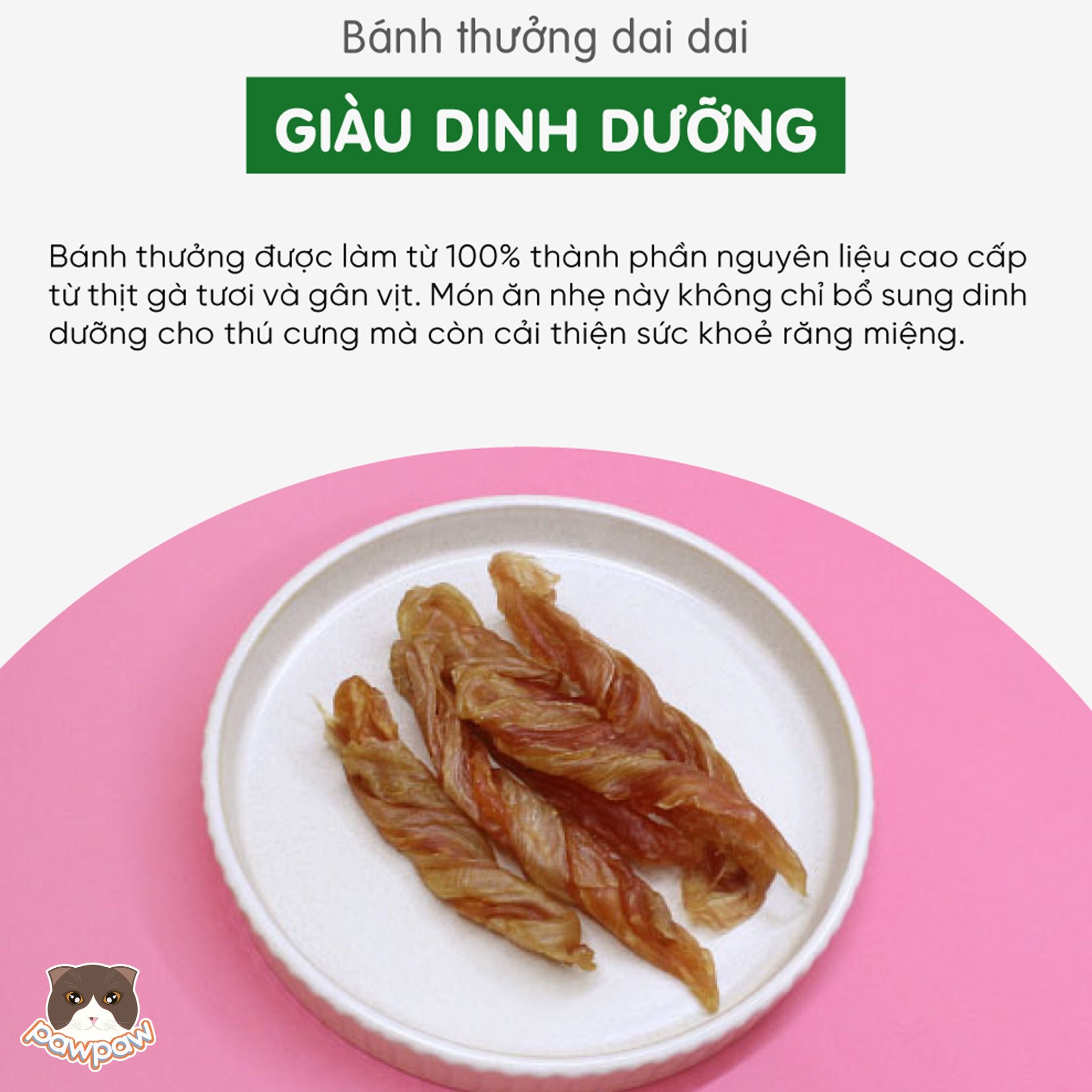 Thịt gà cuộn gân vịt Natural Core 40g cho chó