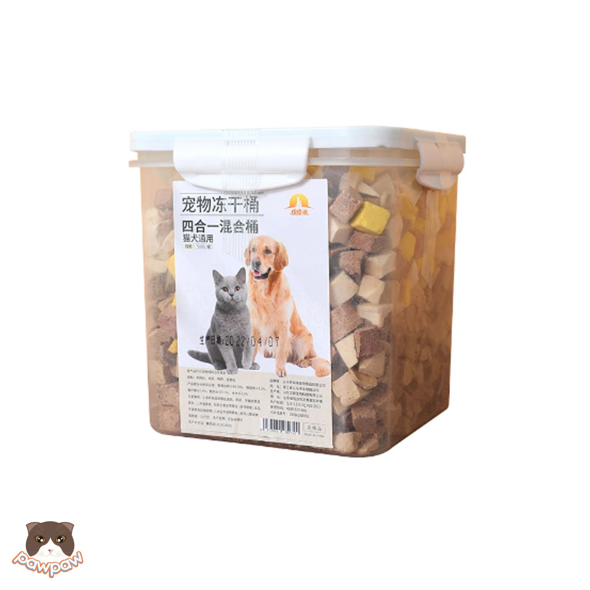 Hộp thức ăn thịt sấy hỗn hợp Taotaopets 4 vị 460g cho chó mèo