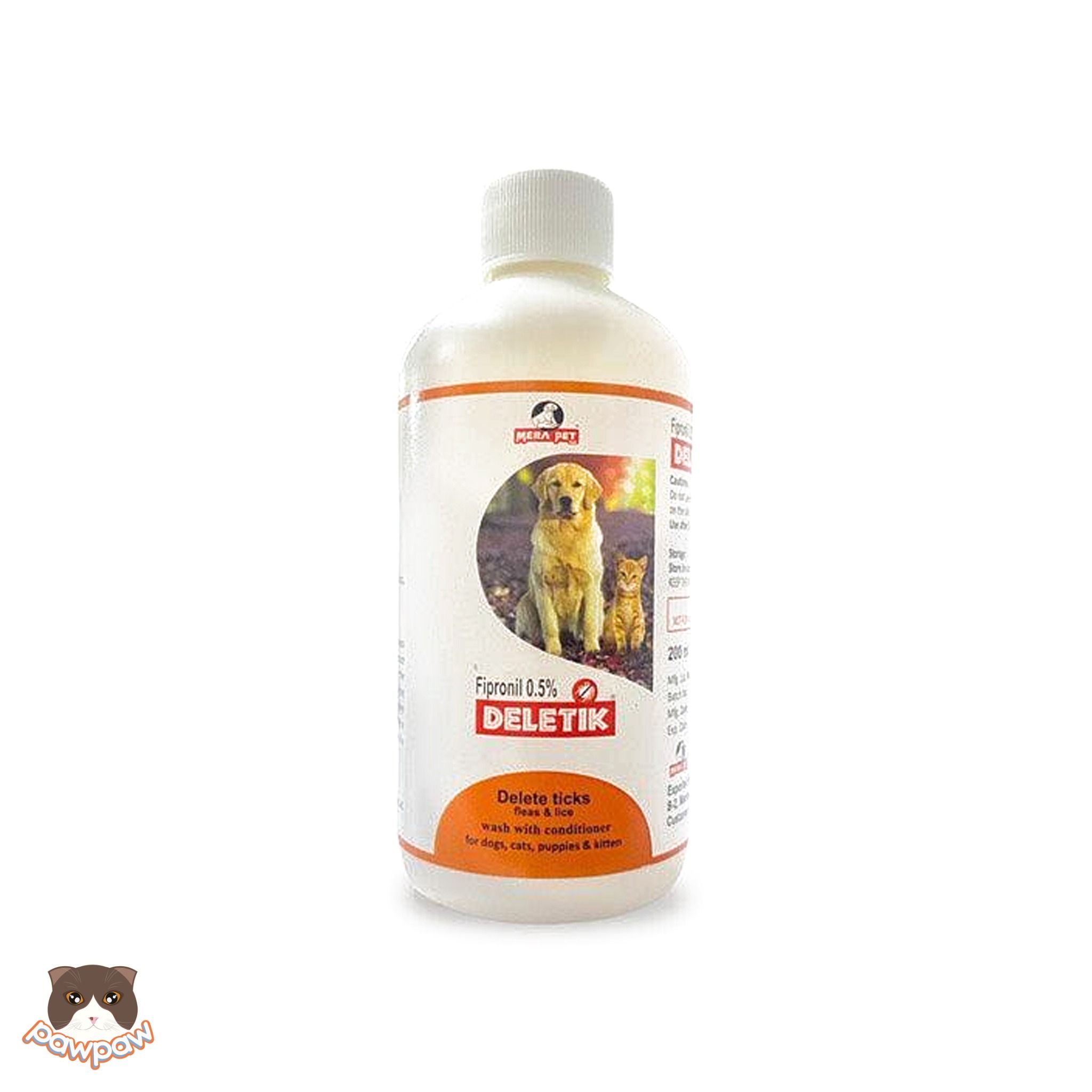 Sữa tắm sạch ve, bọ chét Deletik 200ml cho chó mèo