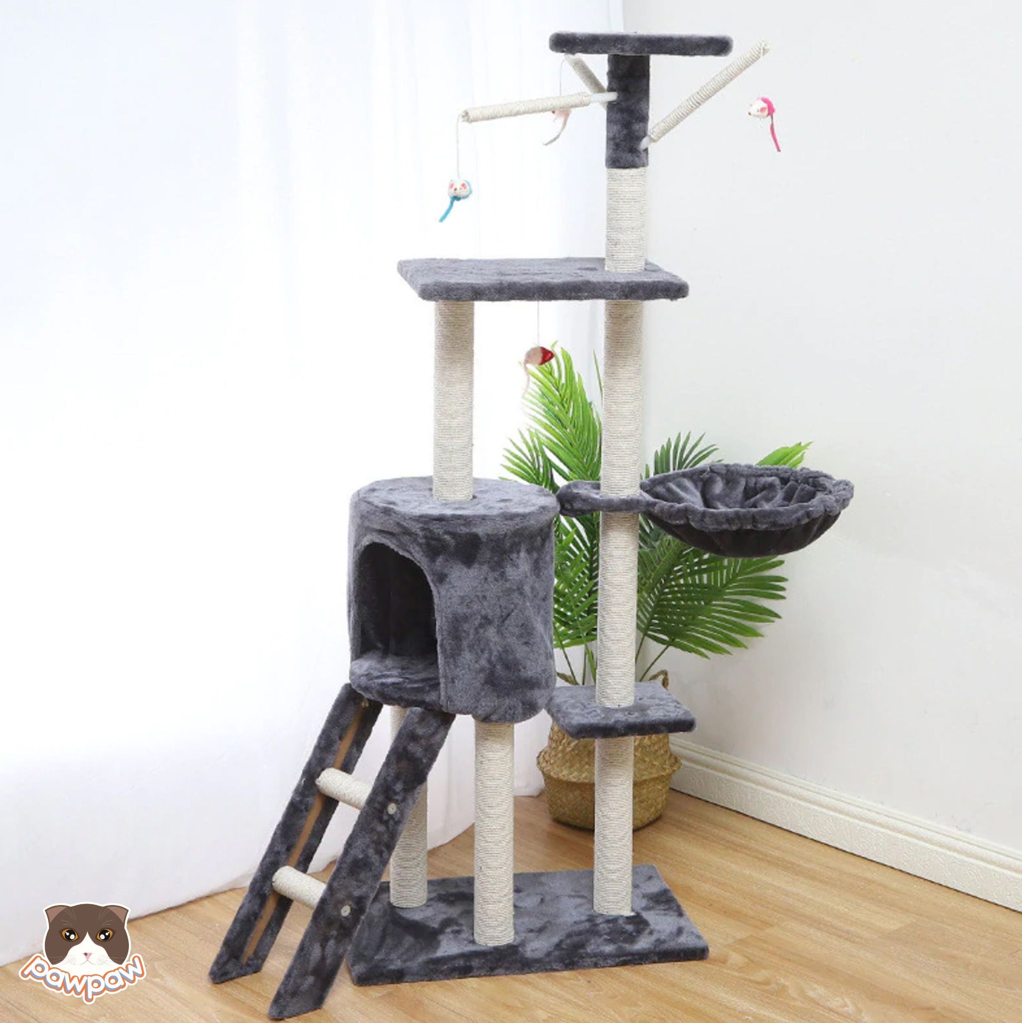 Cat tree - Trụ cào móng 5 tầng cho mèo