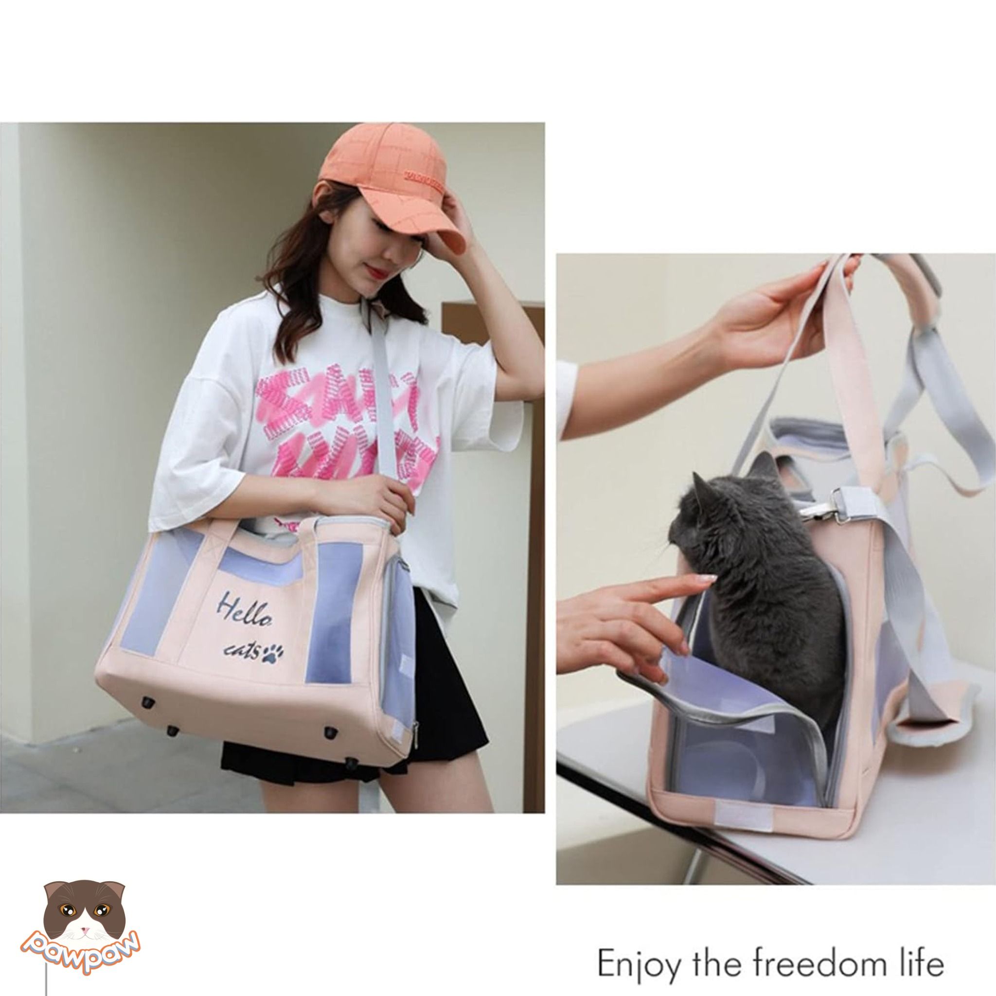 Túi xách Hello Cat cho chó mèo