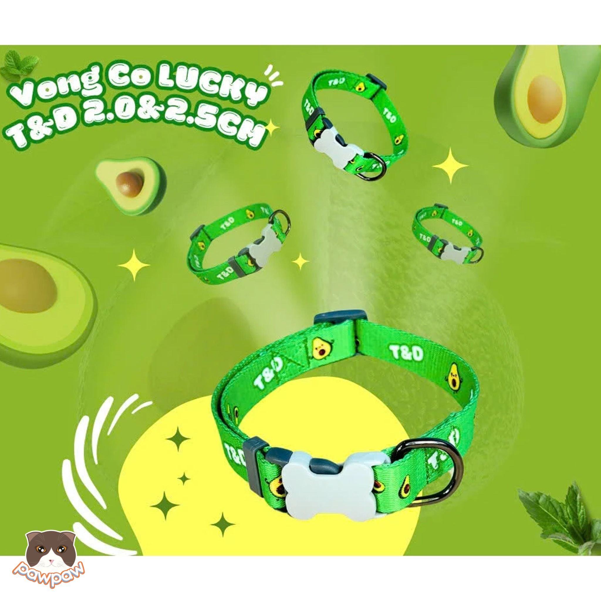 Vòng cổ Lucky T&D cho chó mèo