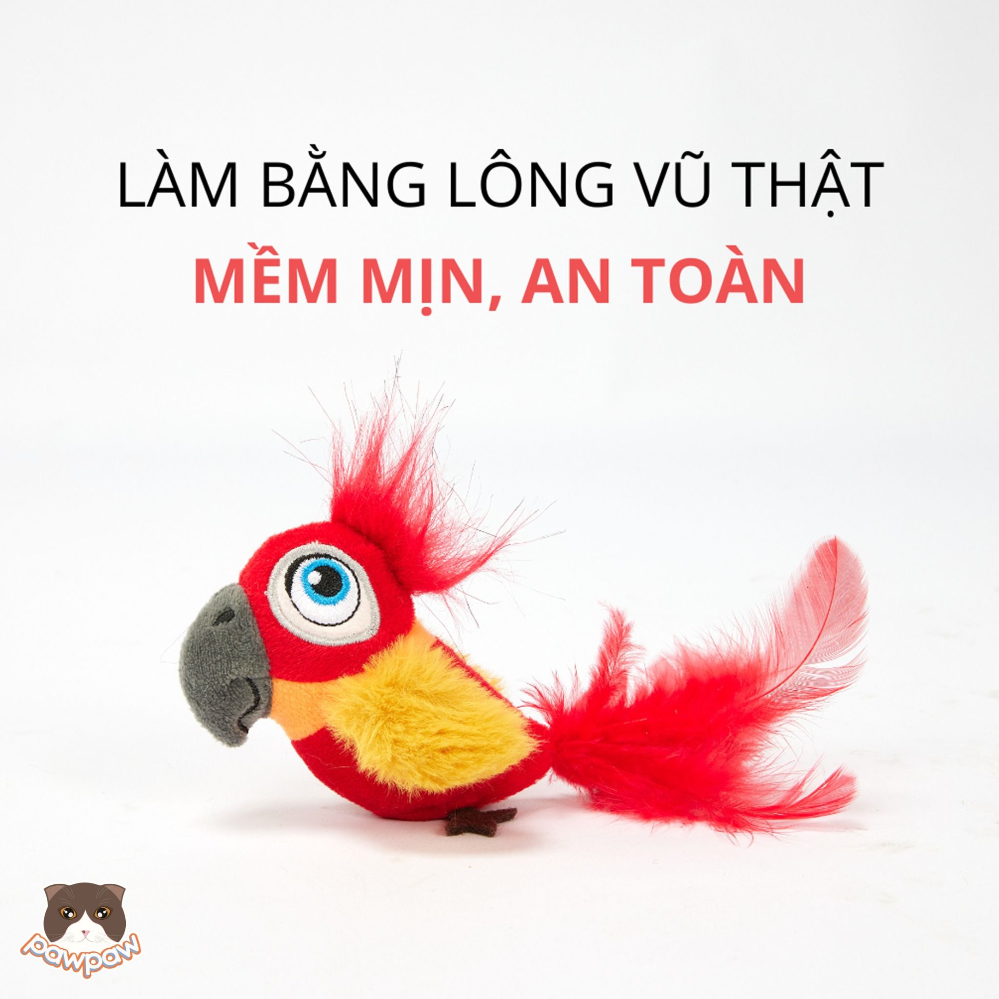 Đồ chơi vẹt phát ra tiếng có catnip Fofos cho mèo