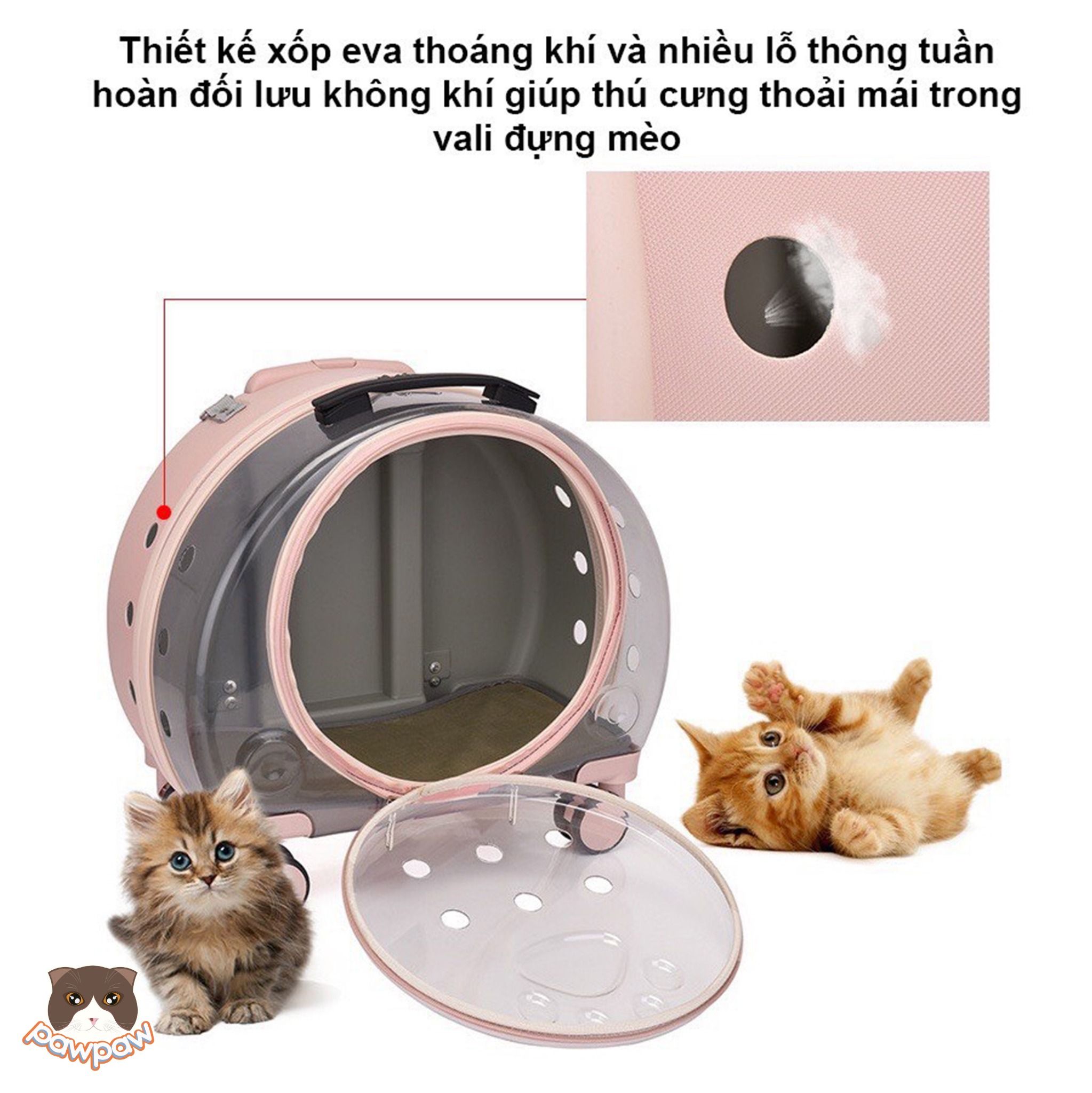 Vali kéo vận chuyển chó mèo
