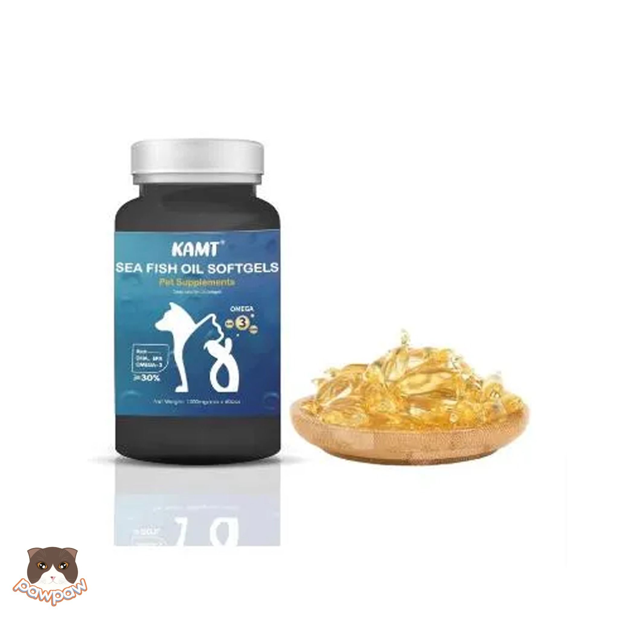  Viên dầu cá bổ sung Omega-3 KAMT cho chó mèo 