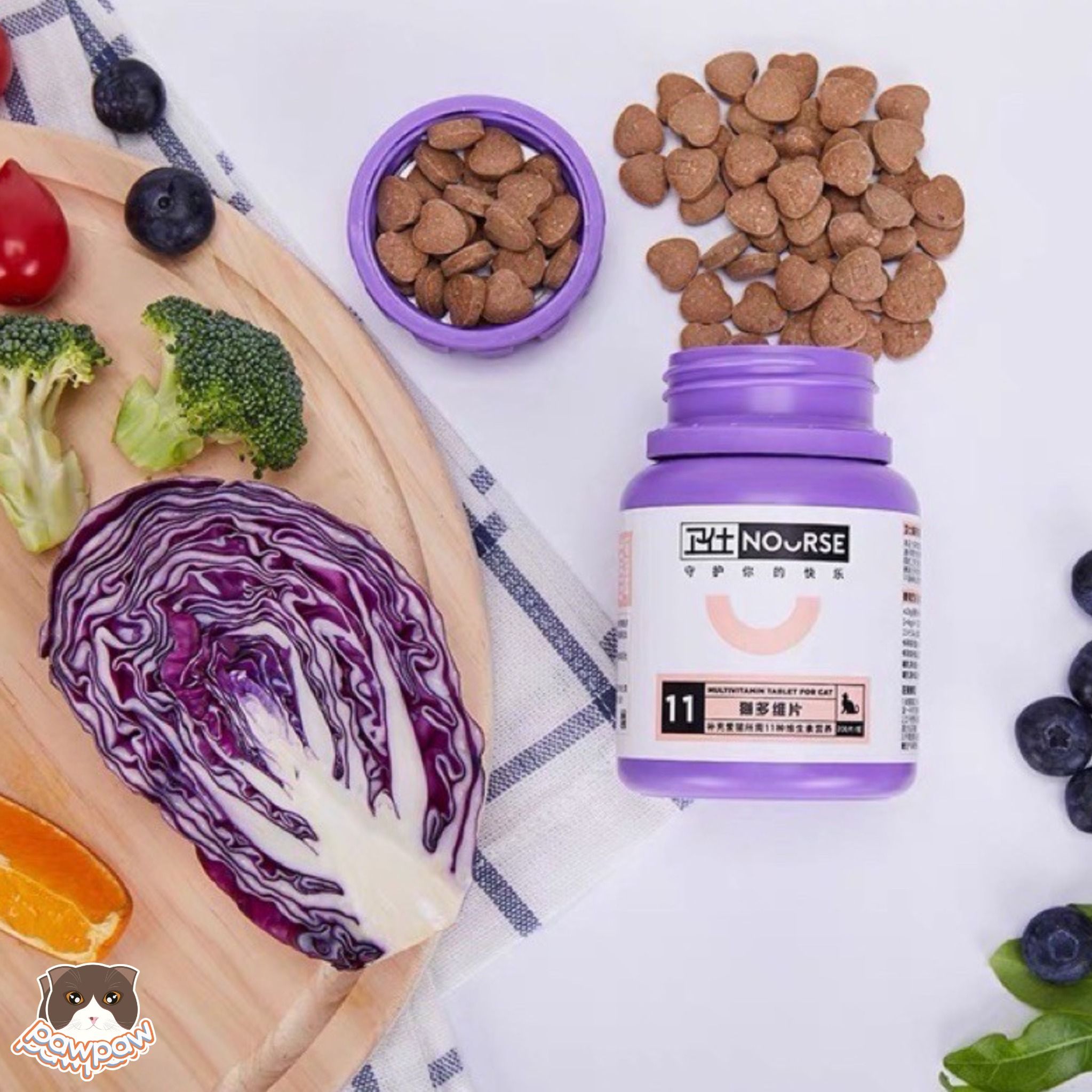 Viên giúp phục hồi Nourse 11 Multi Vitamin cho mèo (lọ 200 viên)