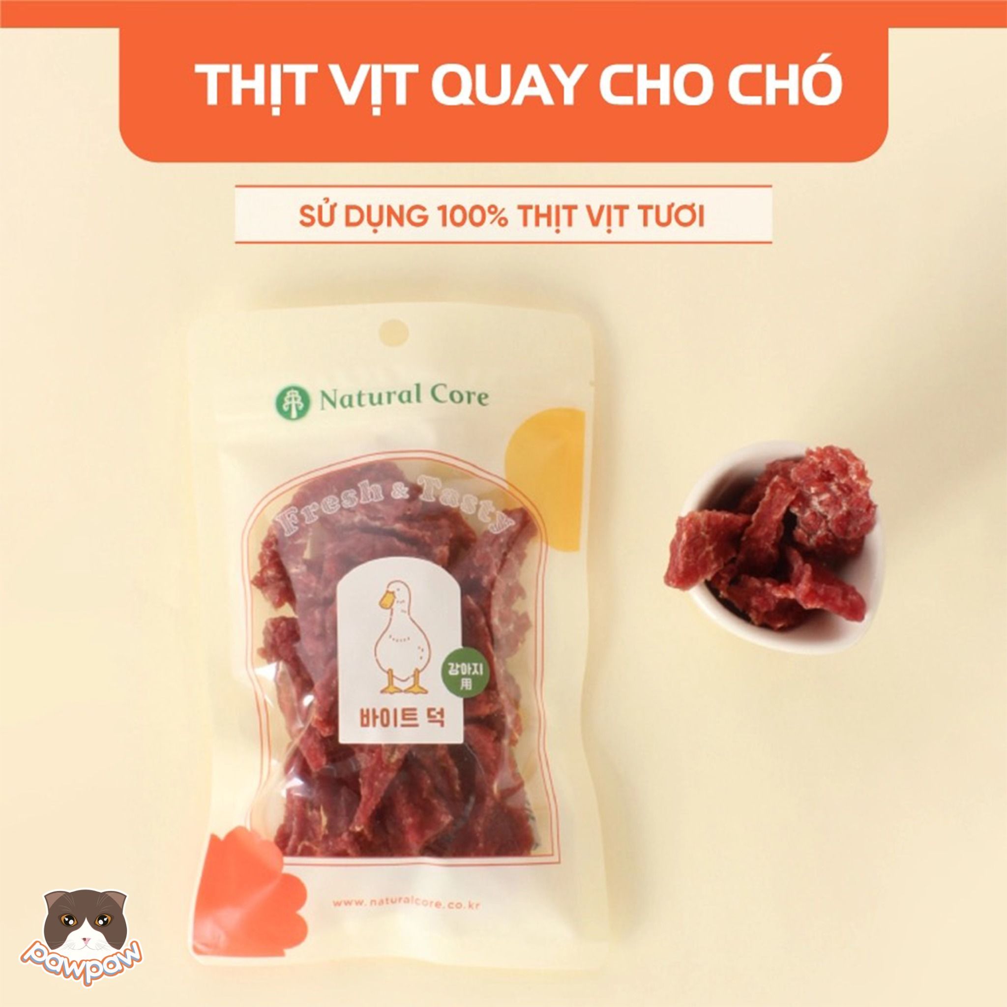  Thịt vịt quay Natural Core 70g cho chó 